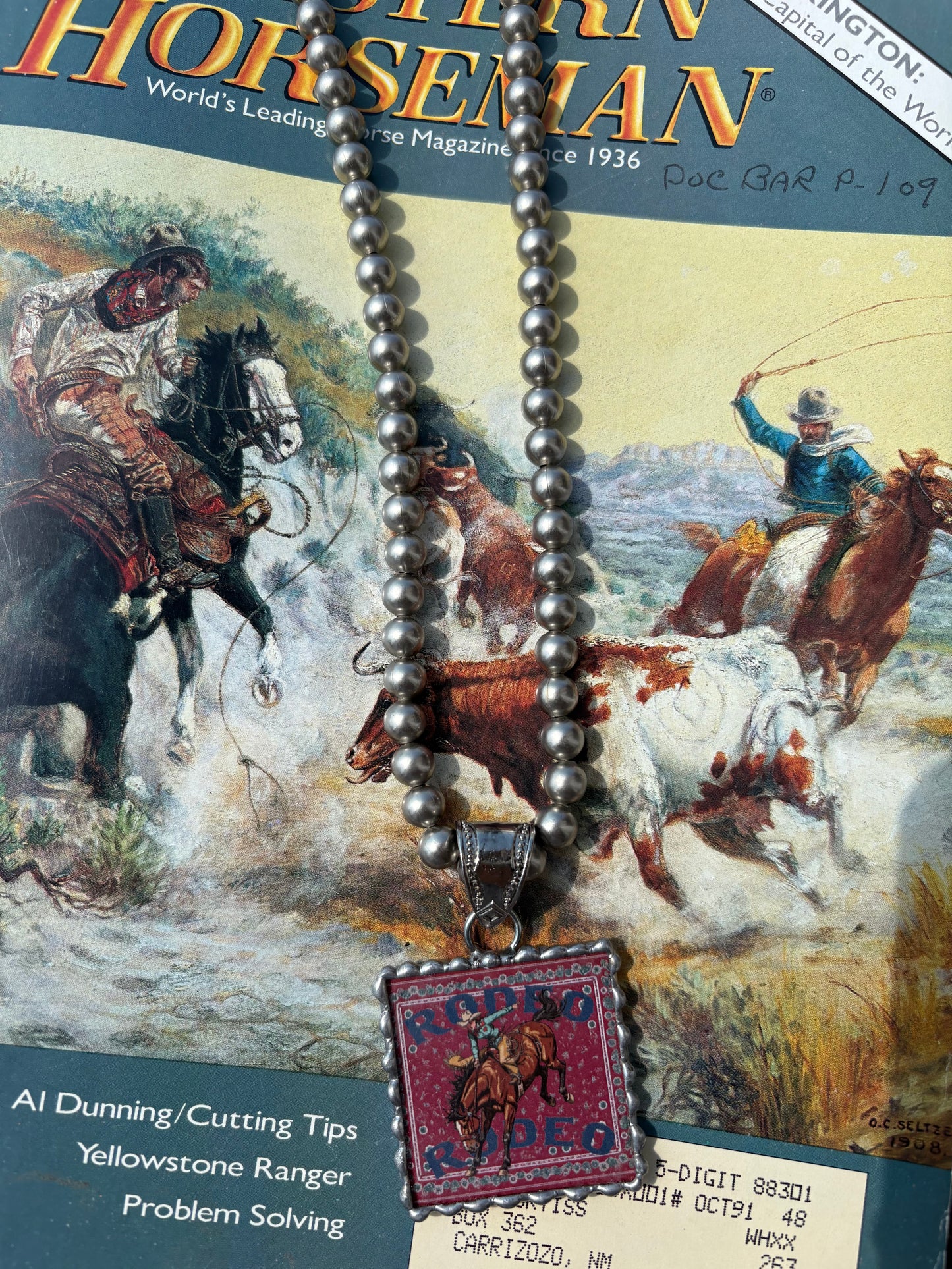 Mini Rodeo Pendant & Pearls
