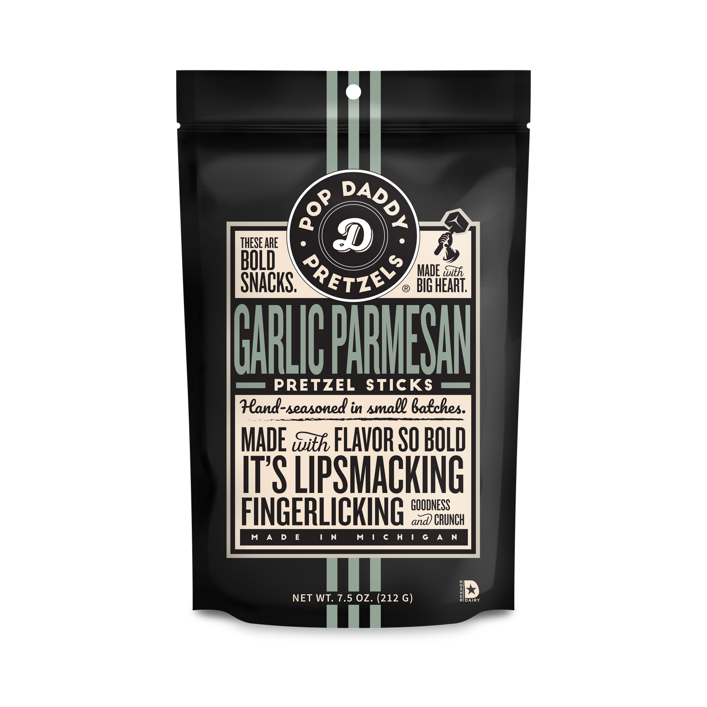 Seasoned Pretzels - 7.5oz - Garlic Parmesan