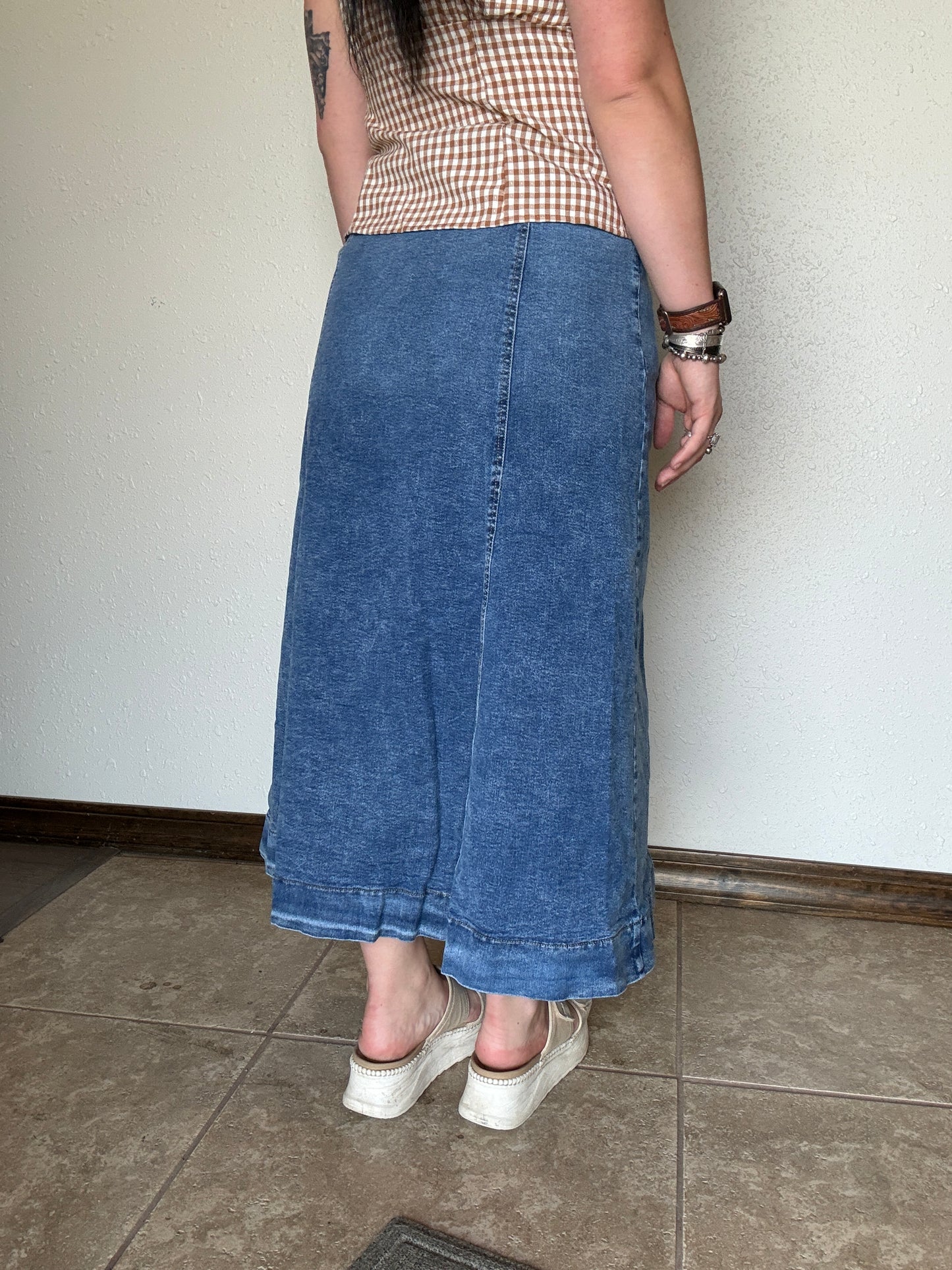 The Fall Night Denim Skirt