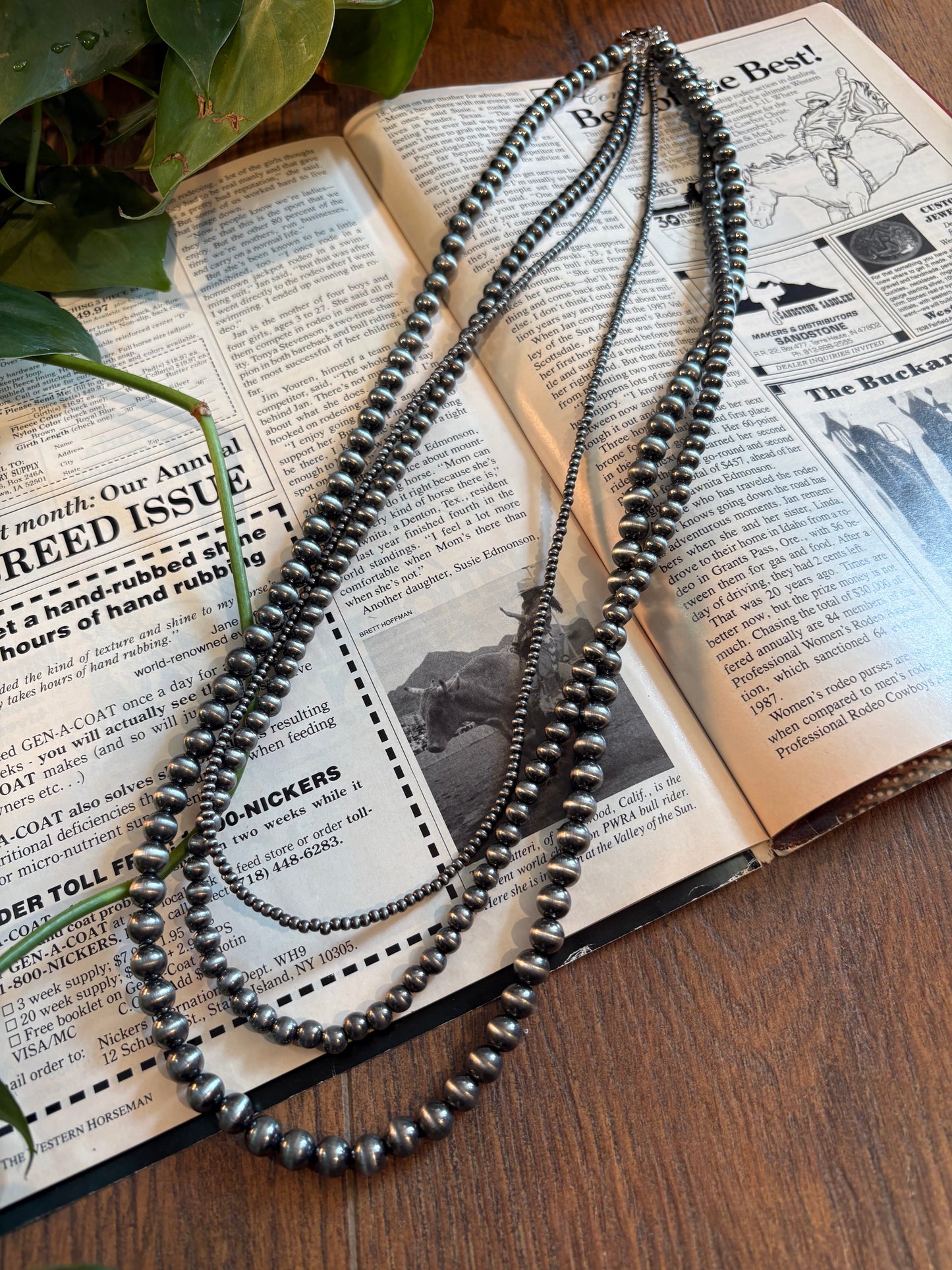 Three Strand Faux Pearls