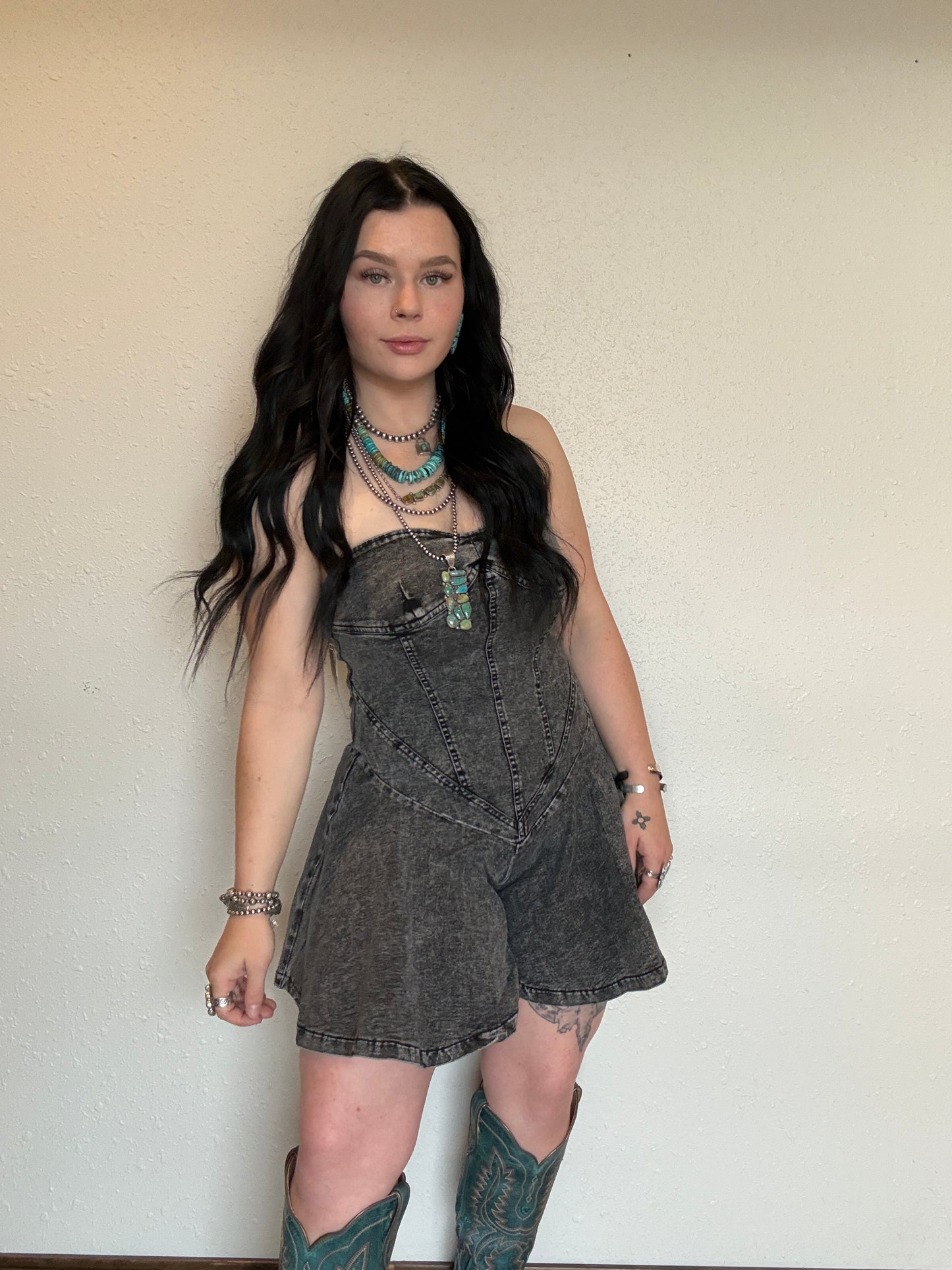 The West Denim Romper
