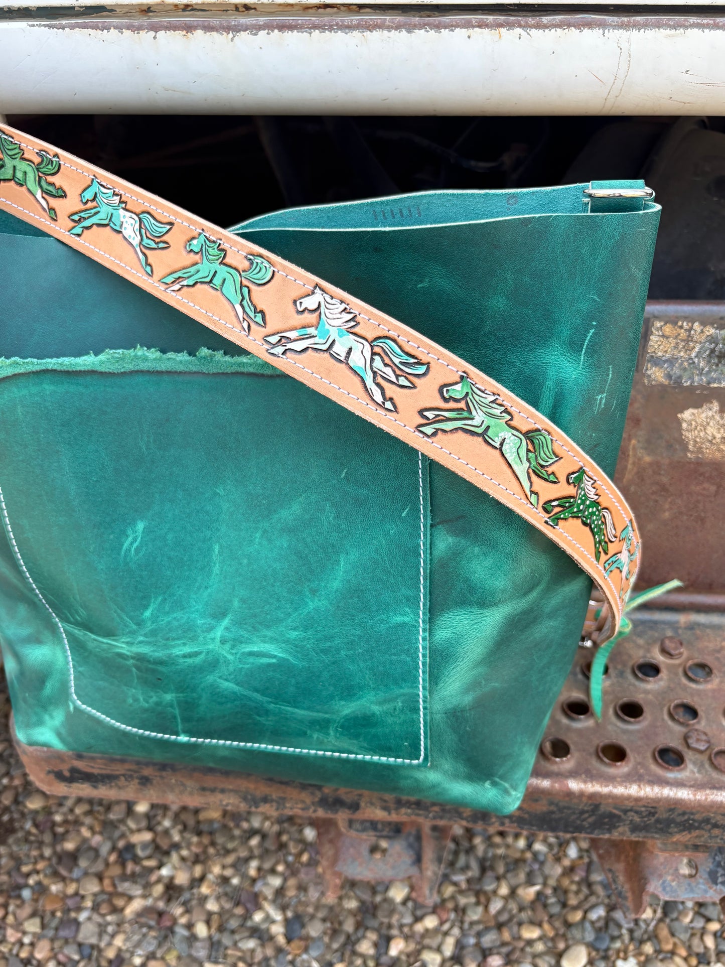 Wild Ponies Tote Bag *Teal