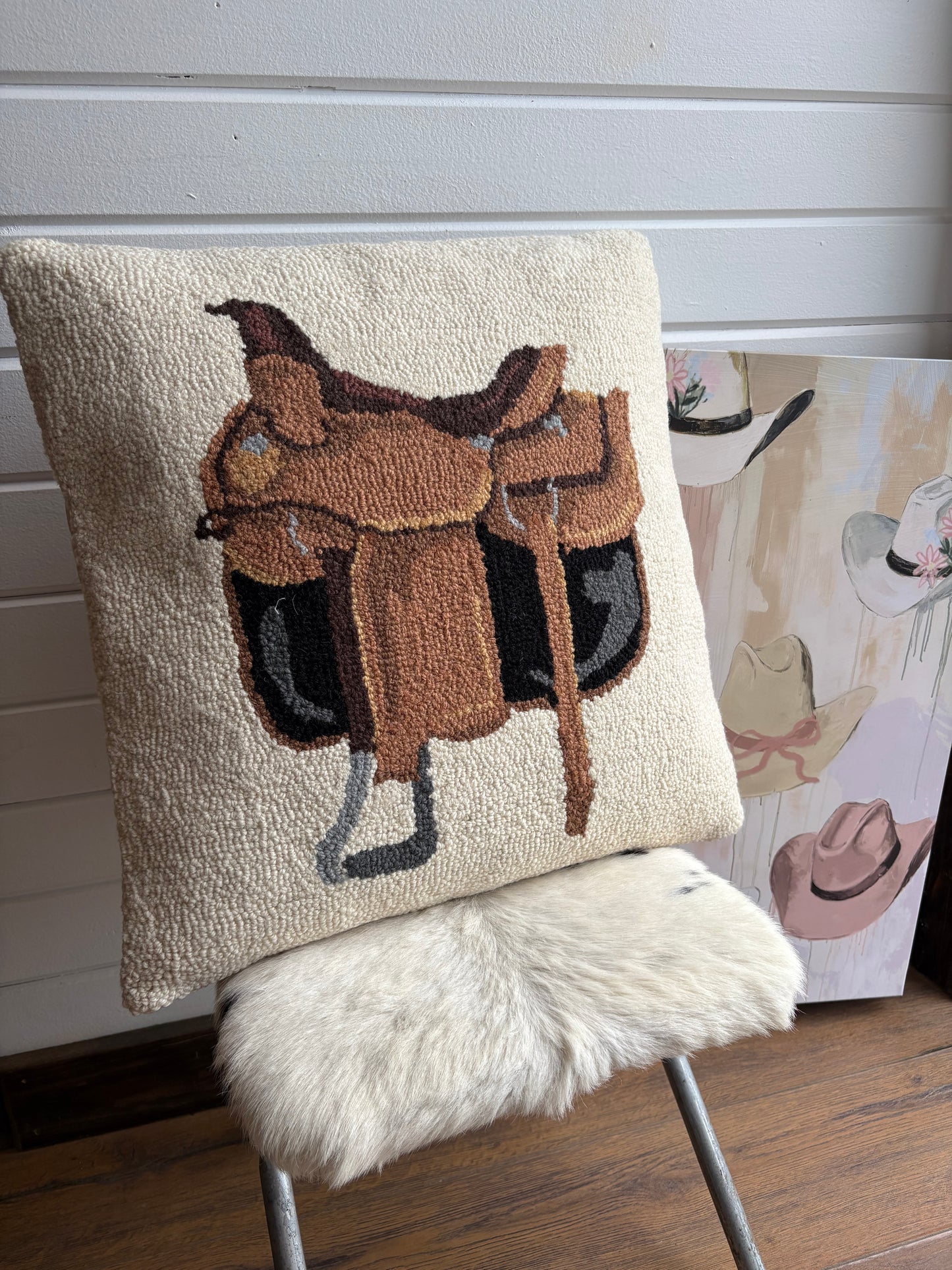 The Saddle Wool Hook Pillow