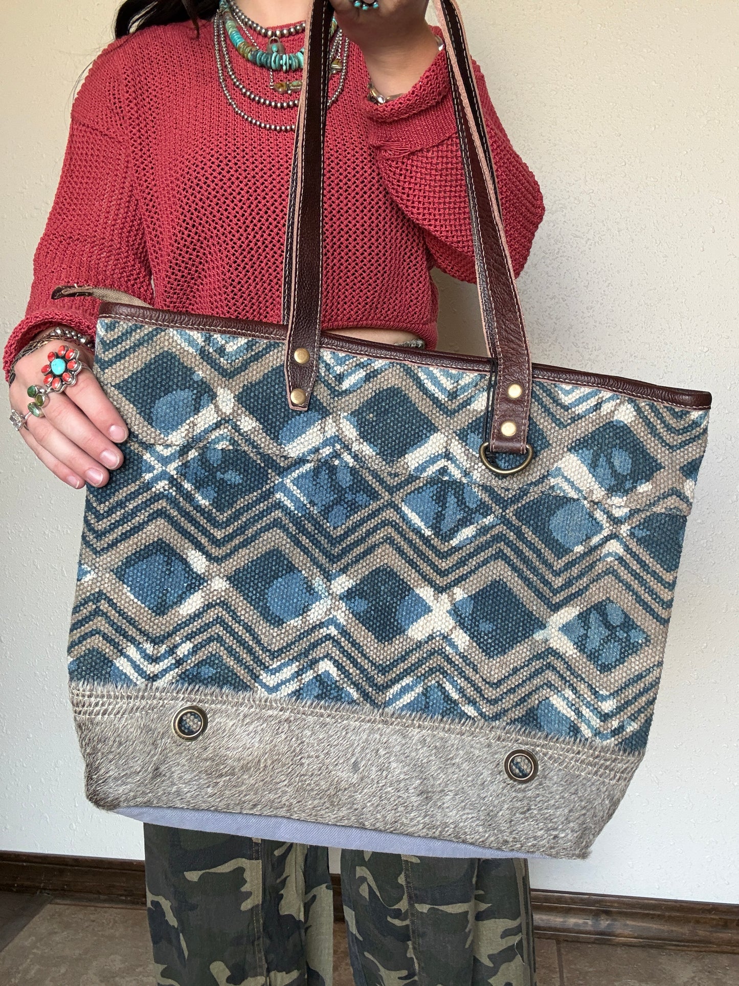 Neville Cowhide Tote Bag