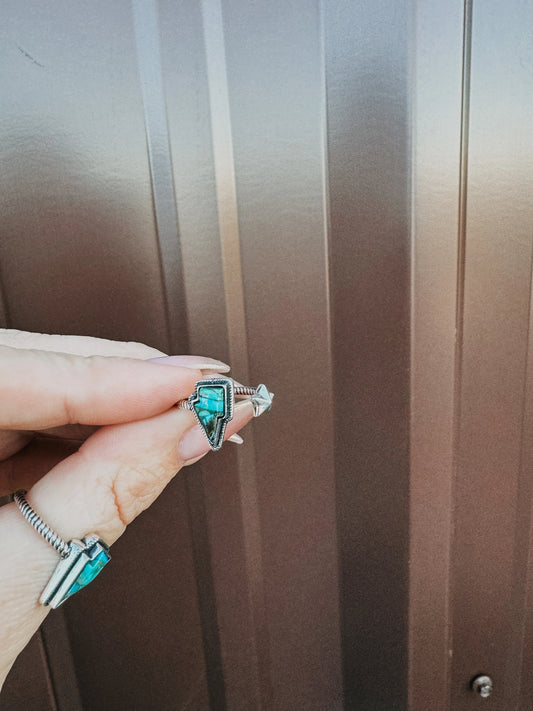 The Lightyear Adjustable Sterling Silver Turquoise Ring