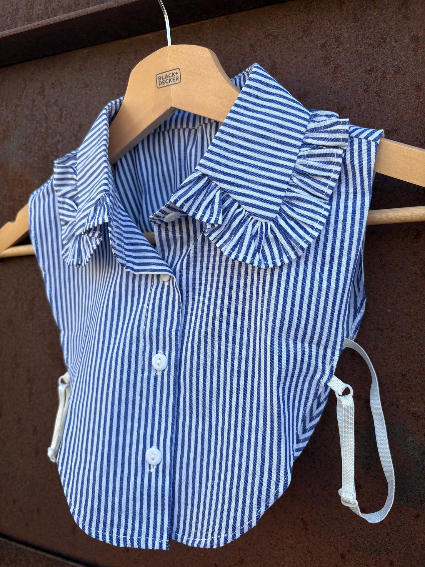 Collared Top *Blue Stripe