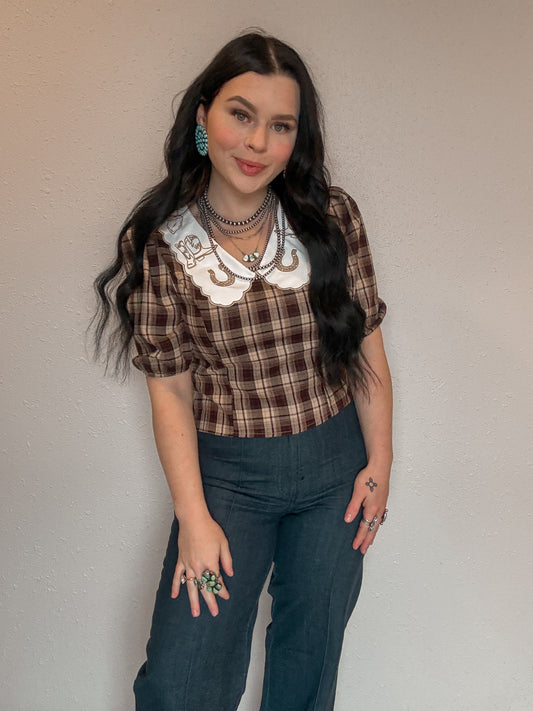 Sagebrush Sweetheart Collared Top