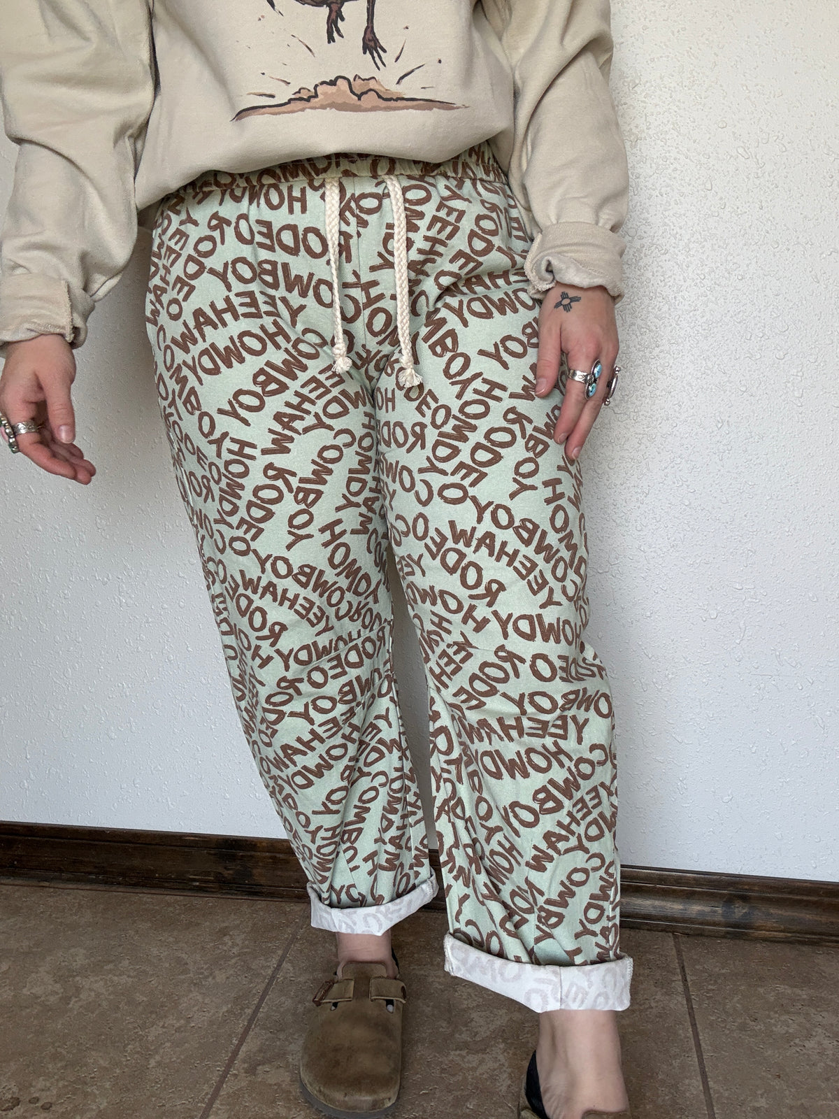 Western Words Barrel Pant