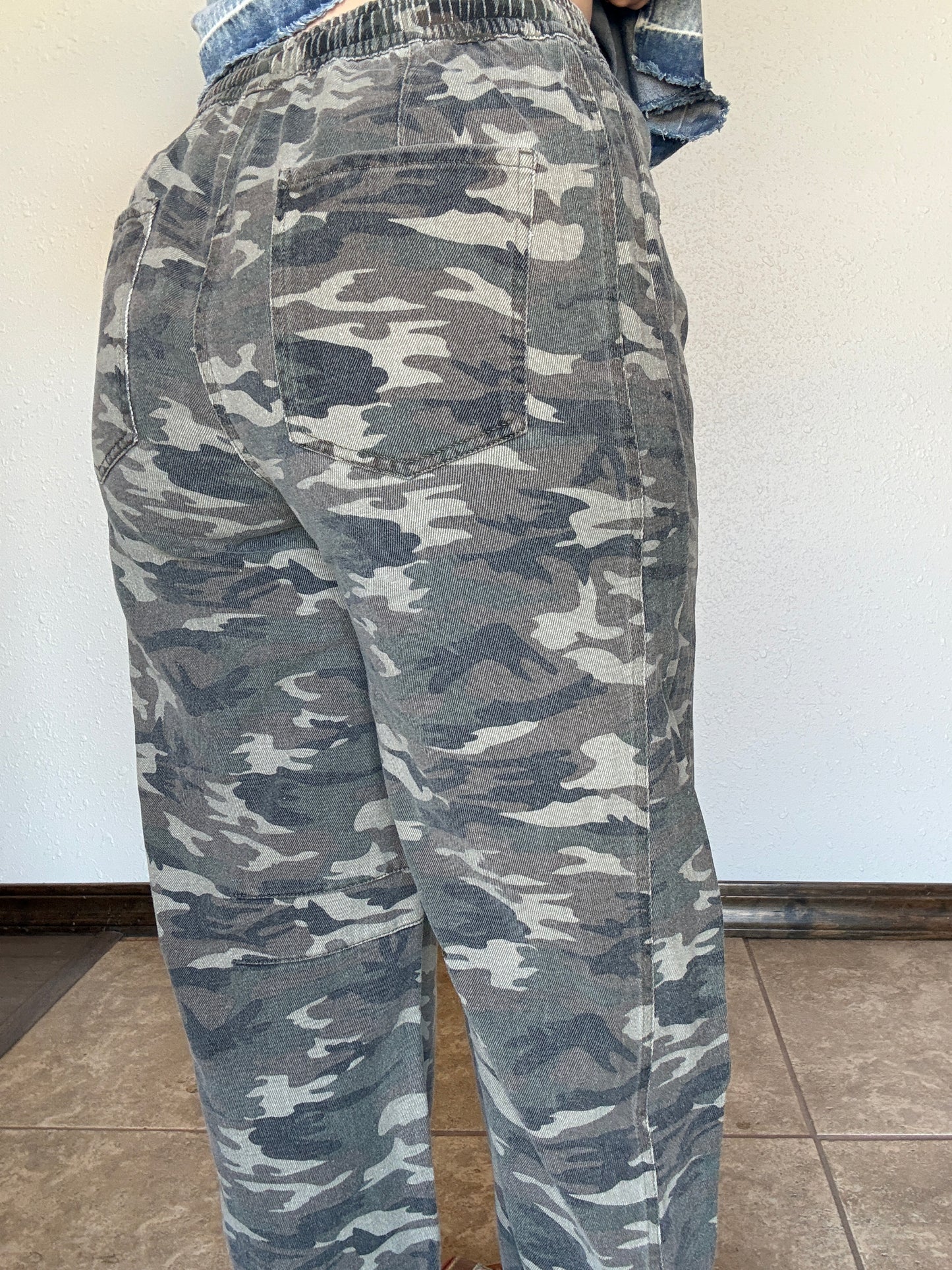 The Fairground Camo Barrel Jean