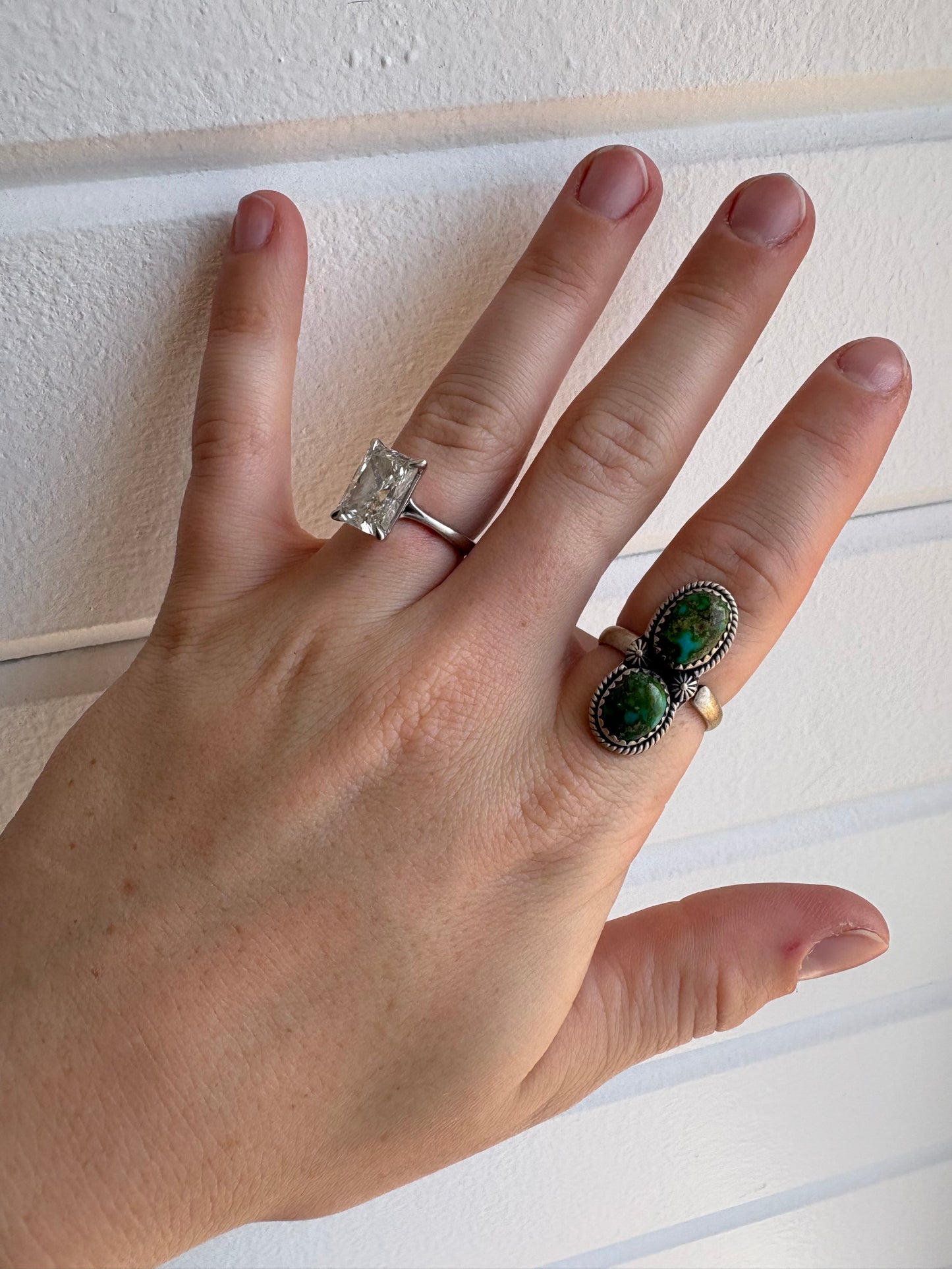 Green Sonoran Double Adjustable Ring