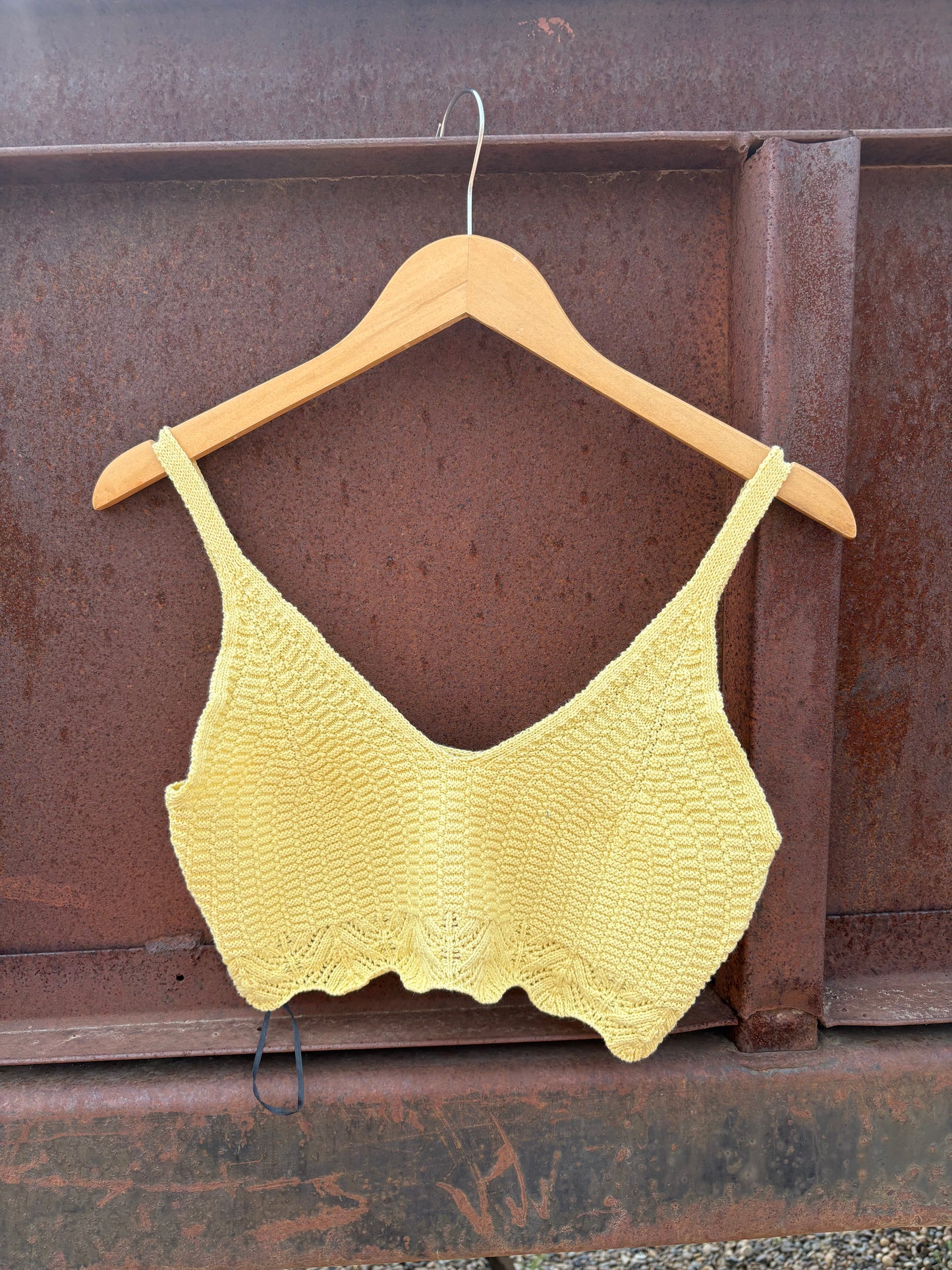 Crochet Knit Bralette: BUTTER