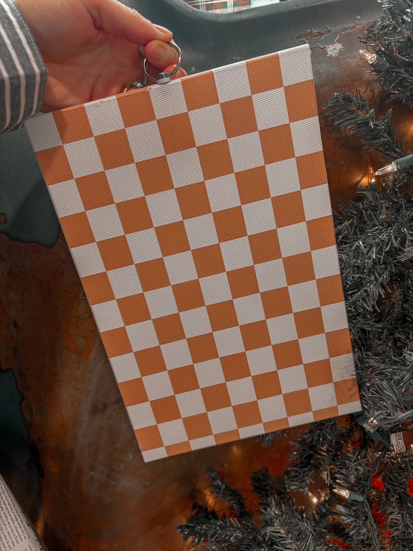 Brown Check Cutting Board