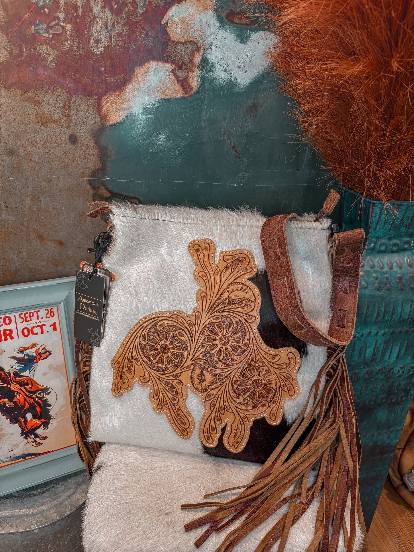 Prairie Rider Cowhide Bag *Light Hide