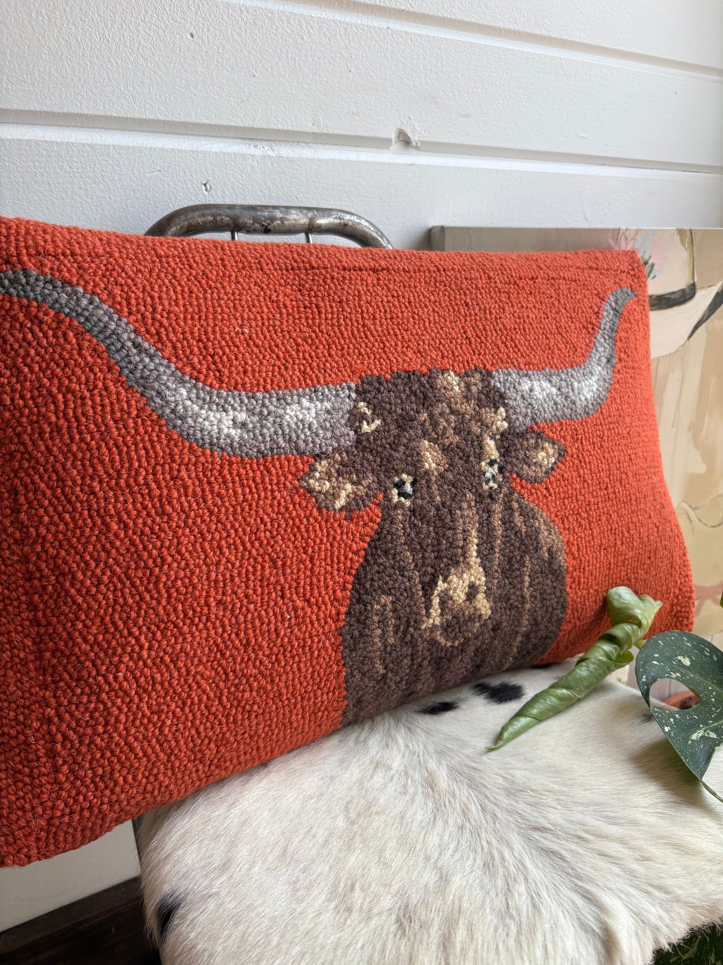 Longhorn Hook Pillow