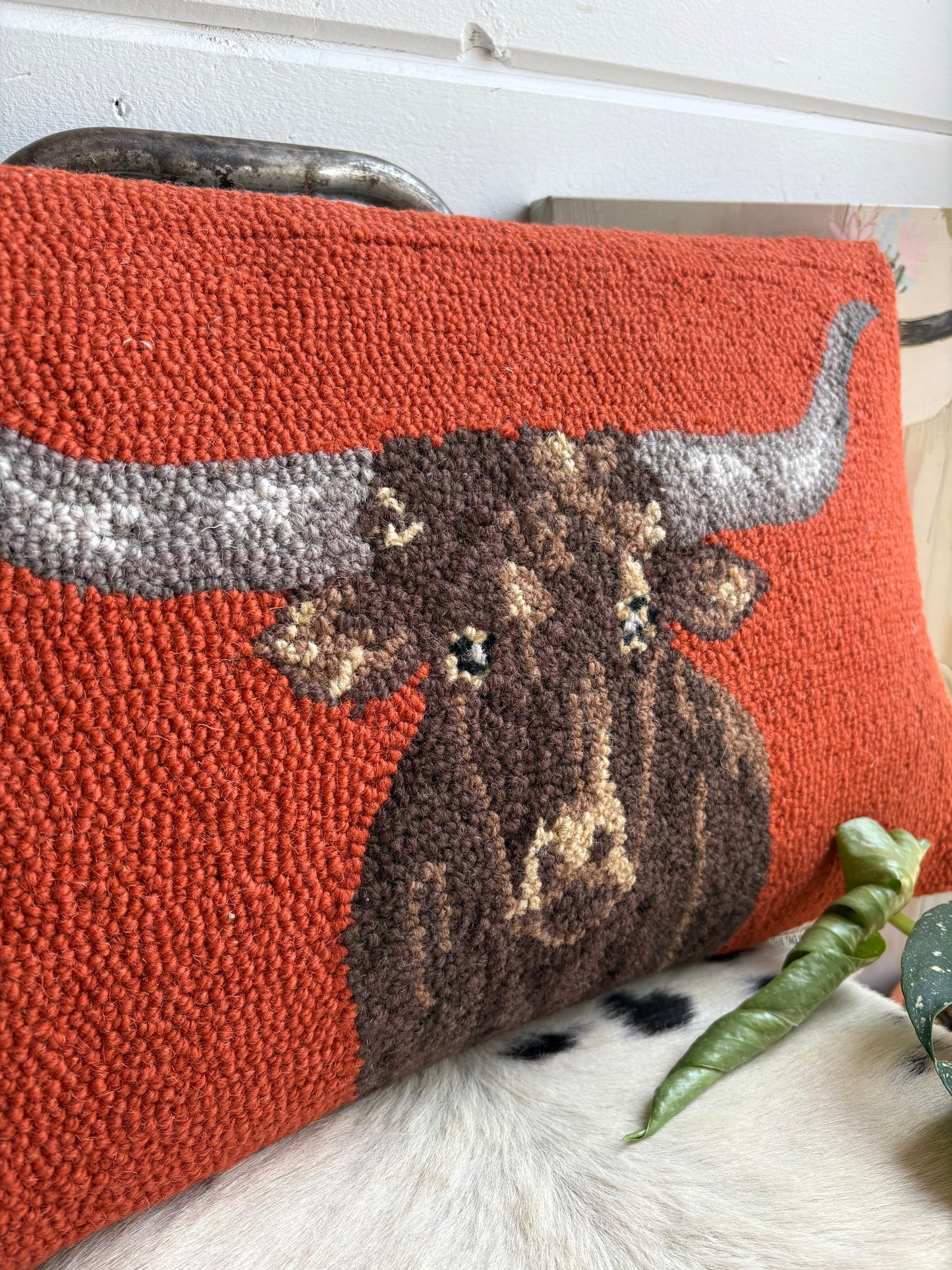 Longhorn Hook Pillow