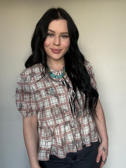 The Cowboy Gingham Top