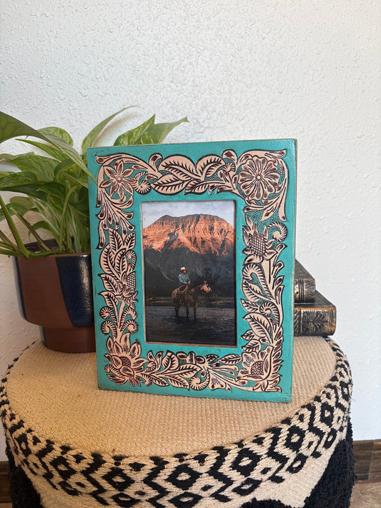 Time of Traditions Hand-Tooled Photo Frame
