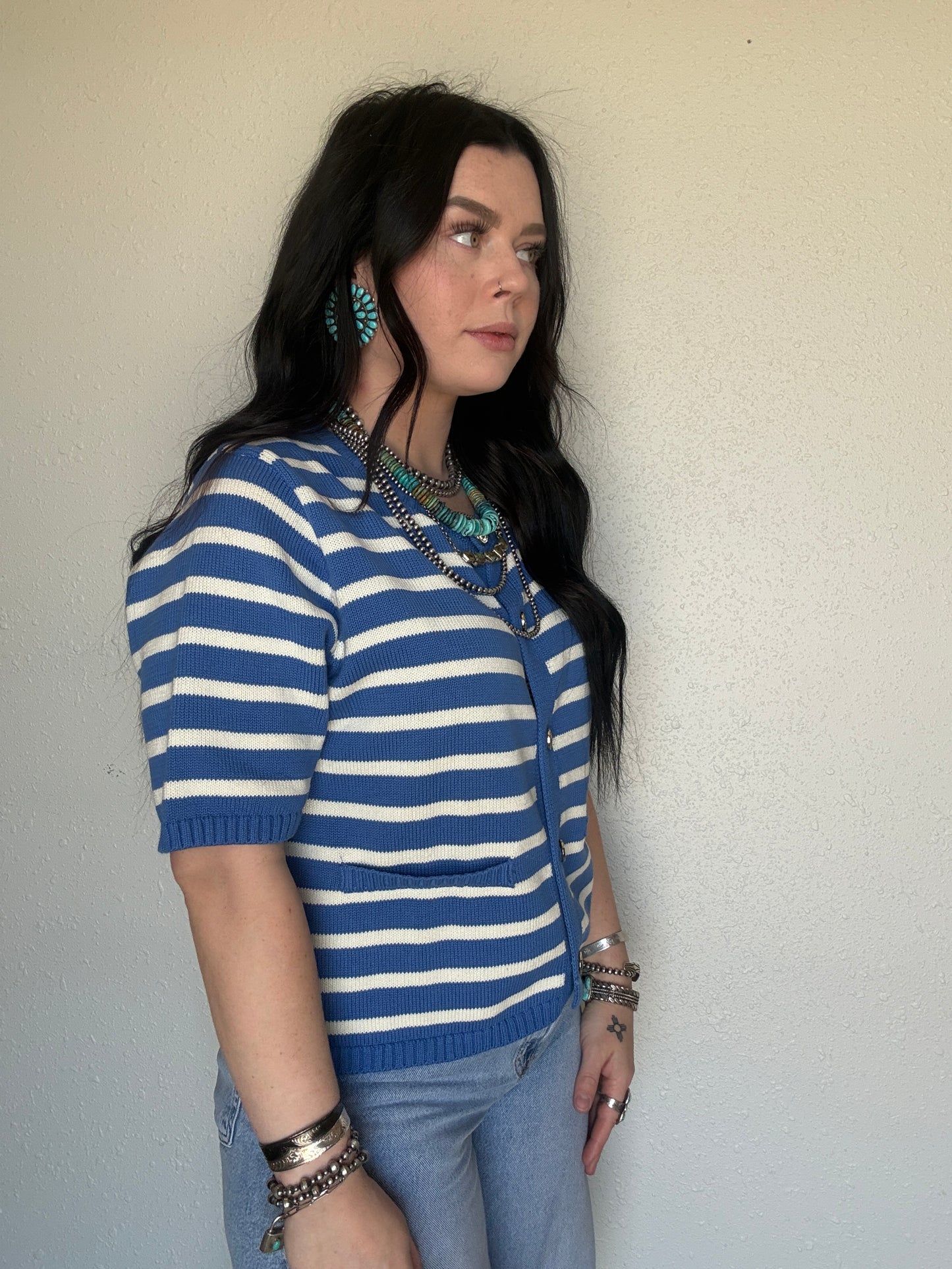 Americana Breeze Knit Top *Blue