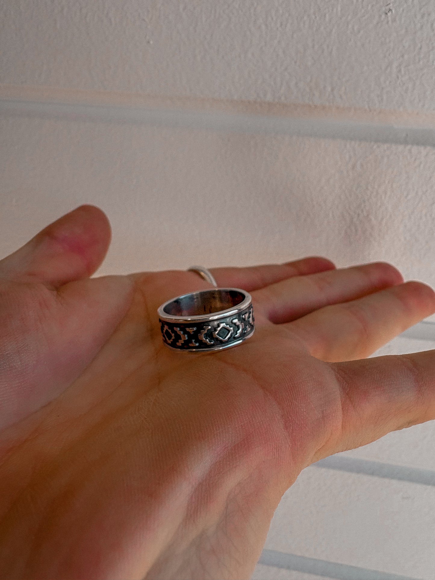 Thick Aztec Stacker Ring