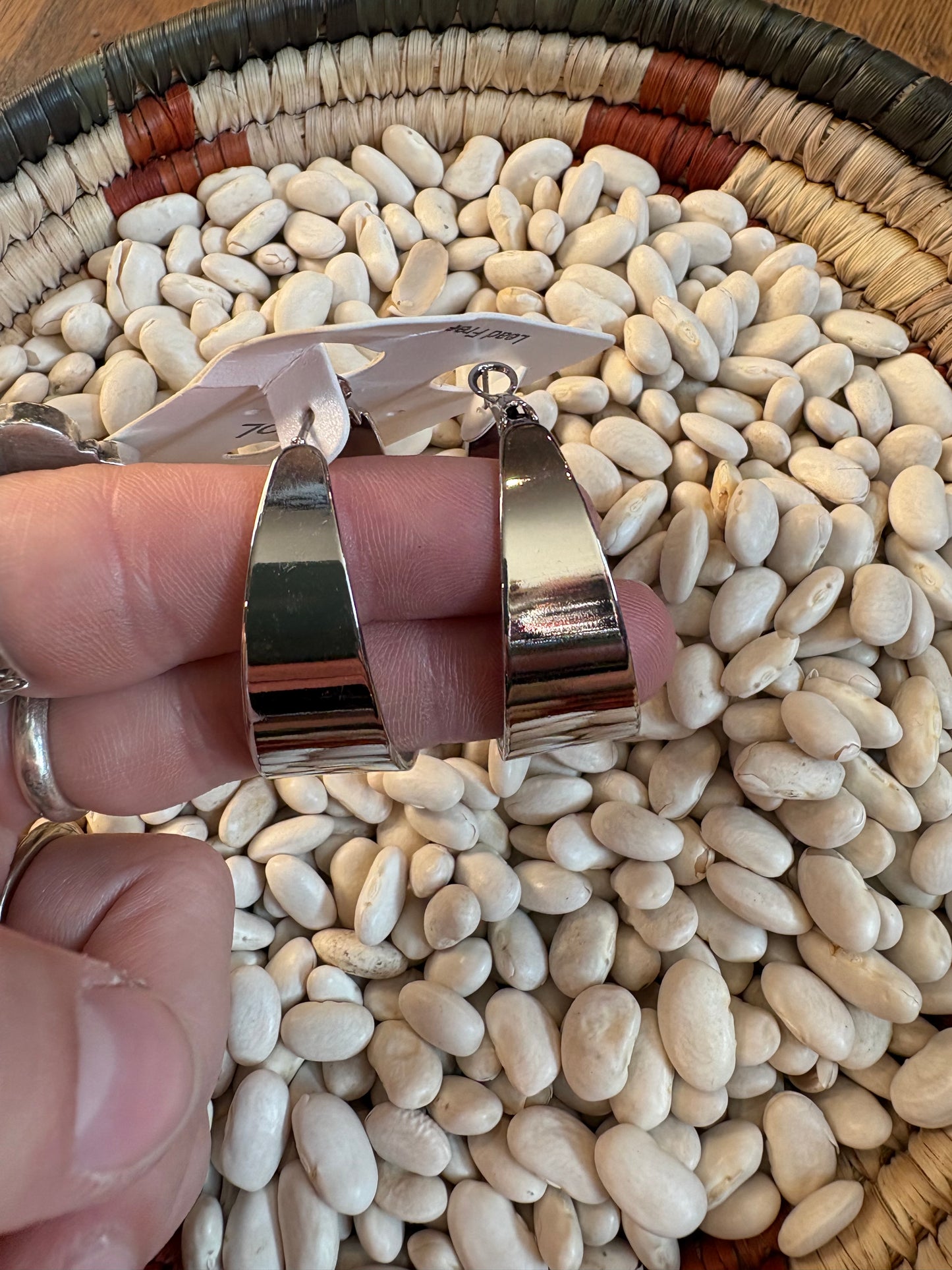 Thick Silver Hoops