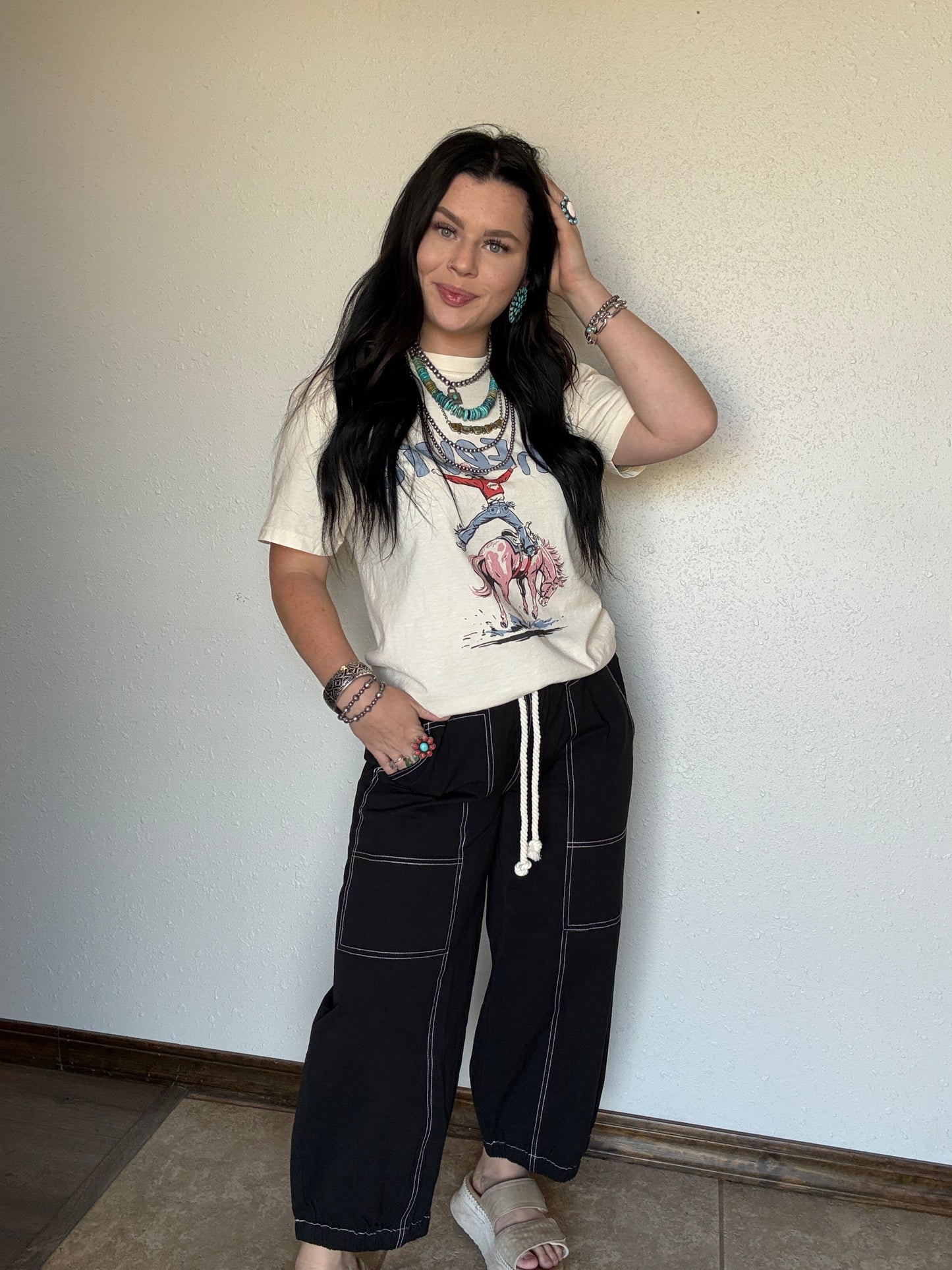 Barrel Shaped Cotton Pants