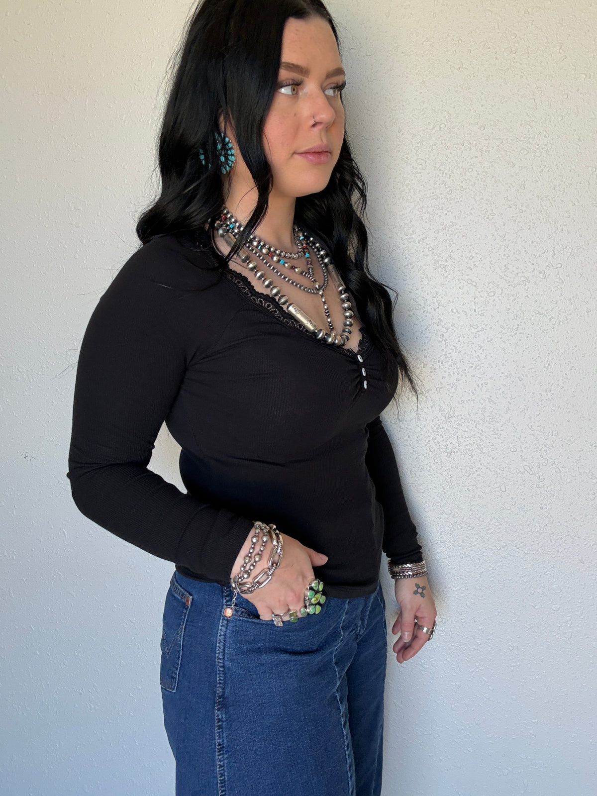 The Lefty Lace Long Sleeve *Lux