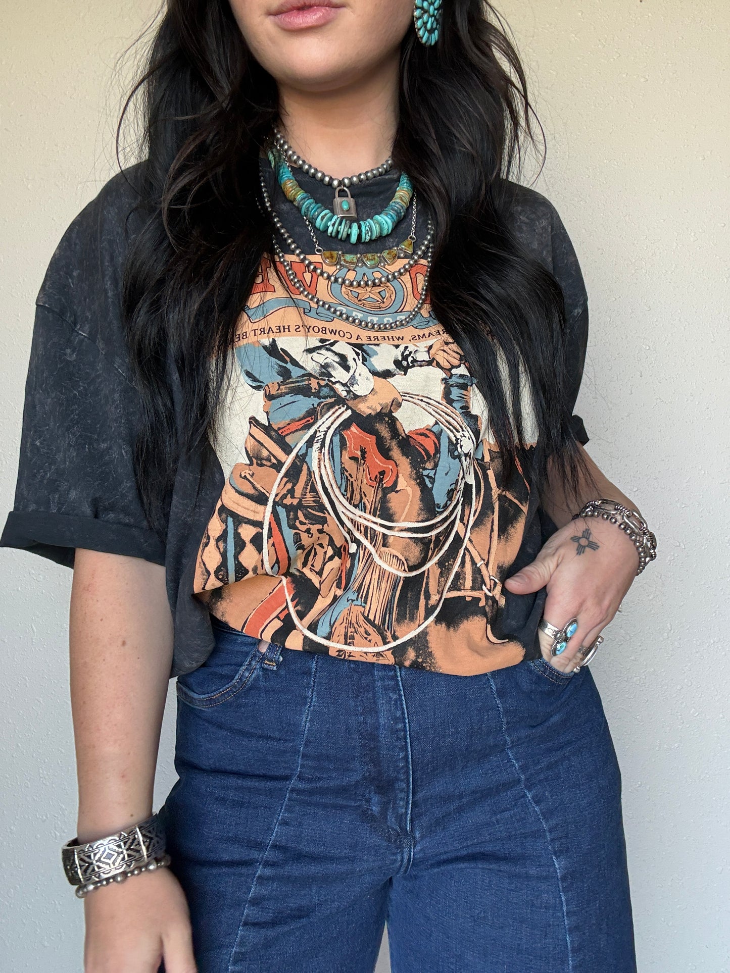 Wild West Cowboys Graphic Top:
