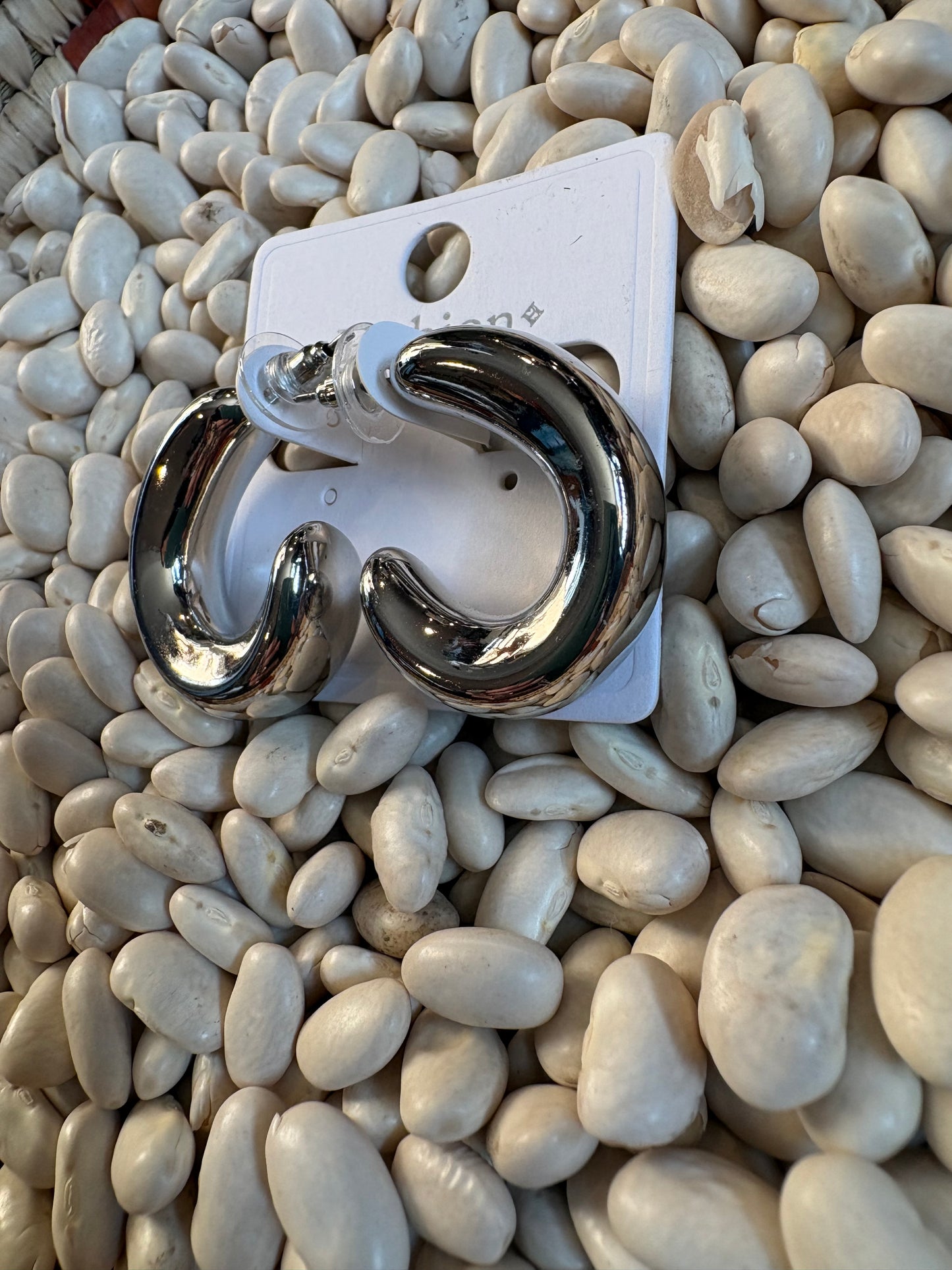 Silver Bubble Hoops