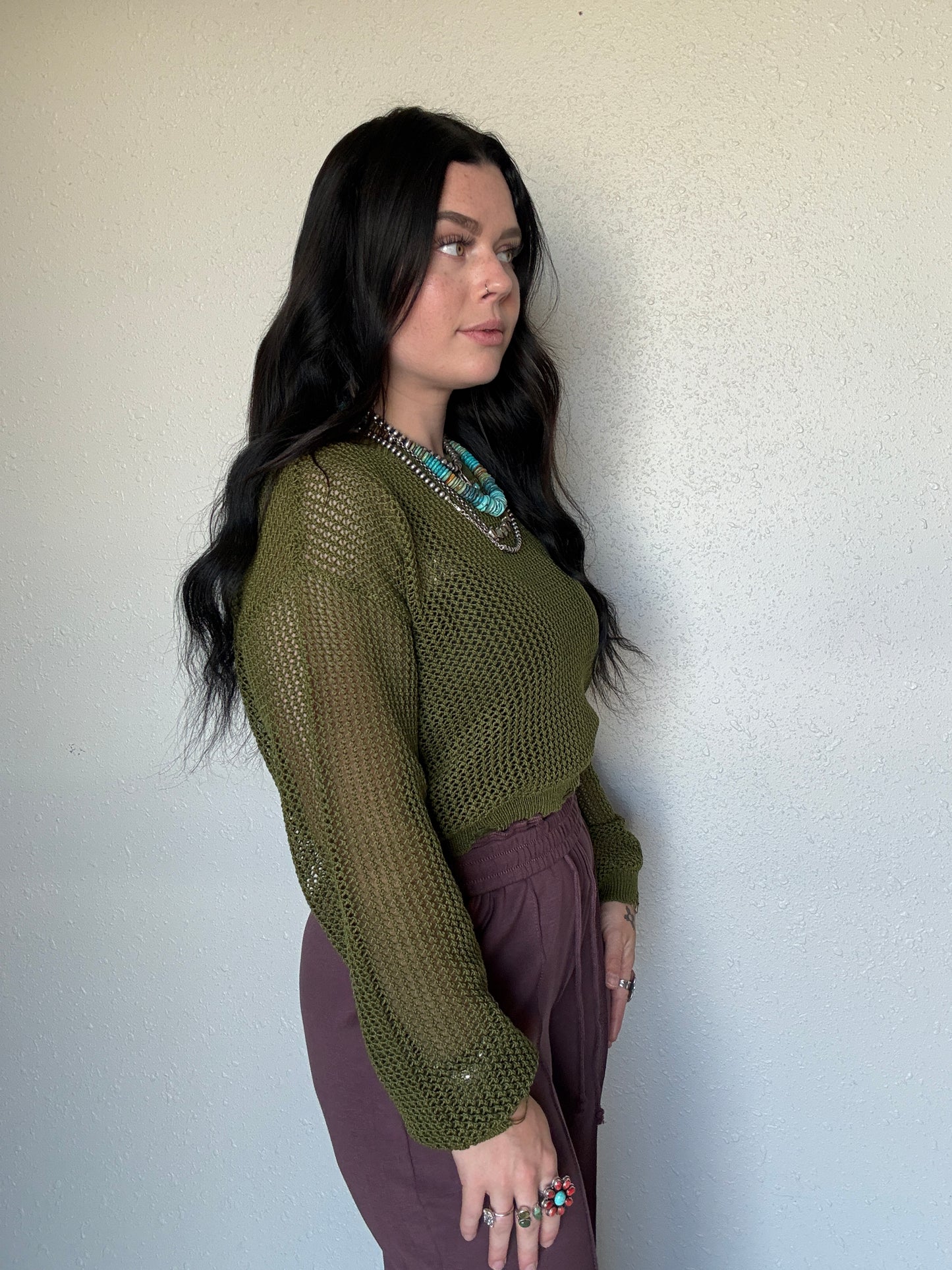 The Star Spangled Long Sleeve Knit *Olive