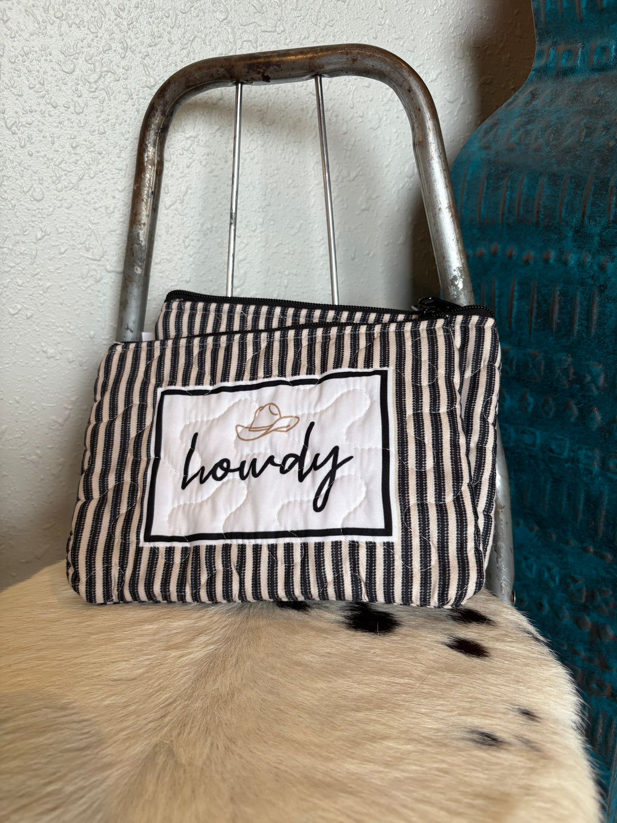 Howdy Stripe Makeup Bag