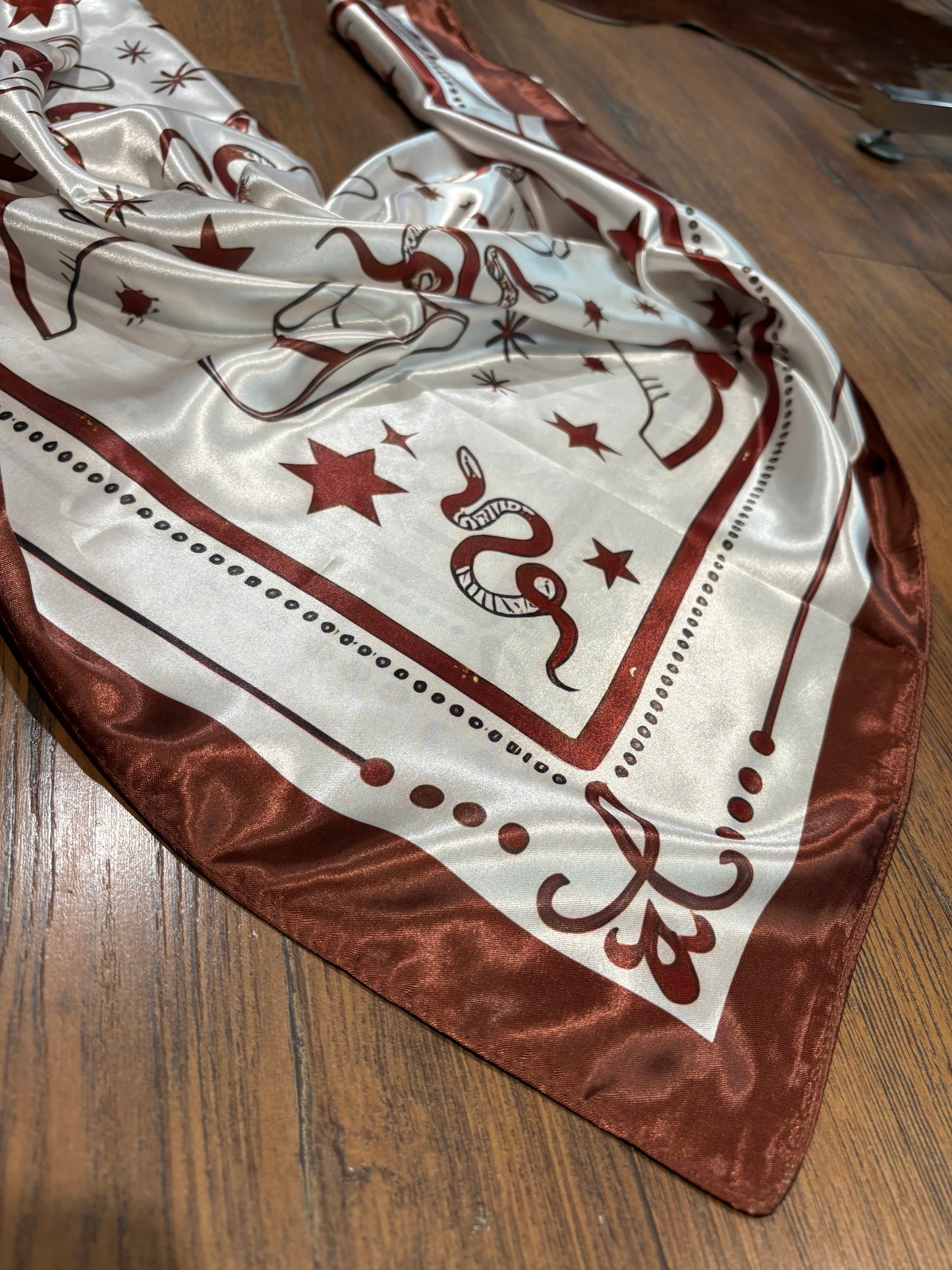 Tan Cowboy Prints Wild Rag
