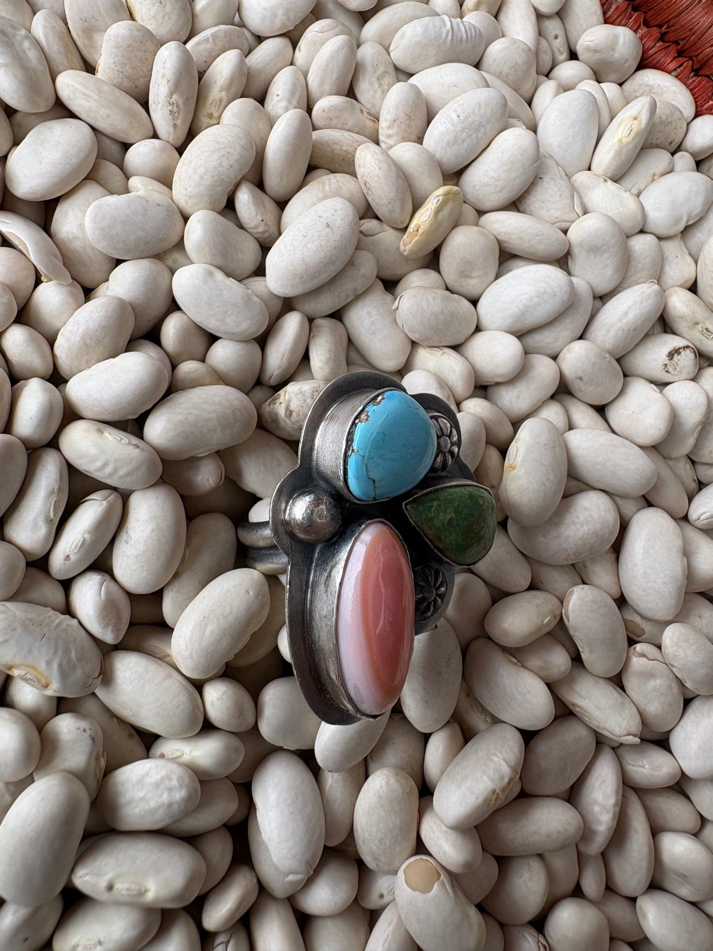 Multi Stone Adjustable Native Made Ring
