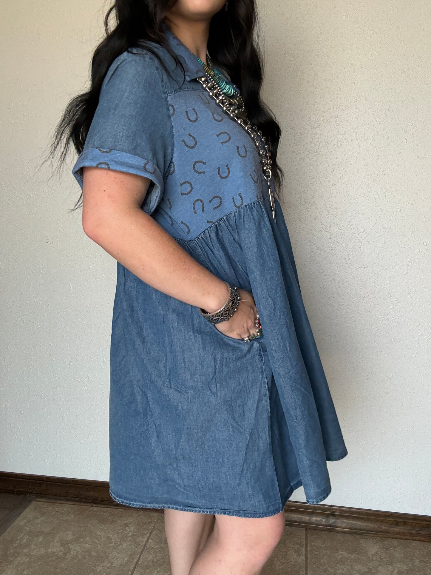 Hot Too Trot Denim Dress