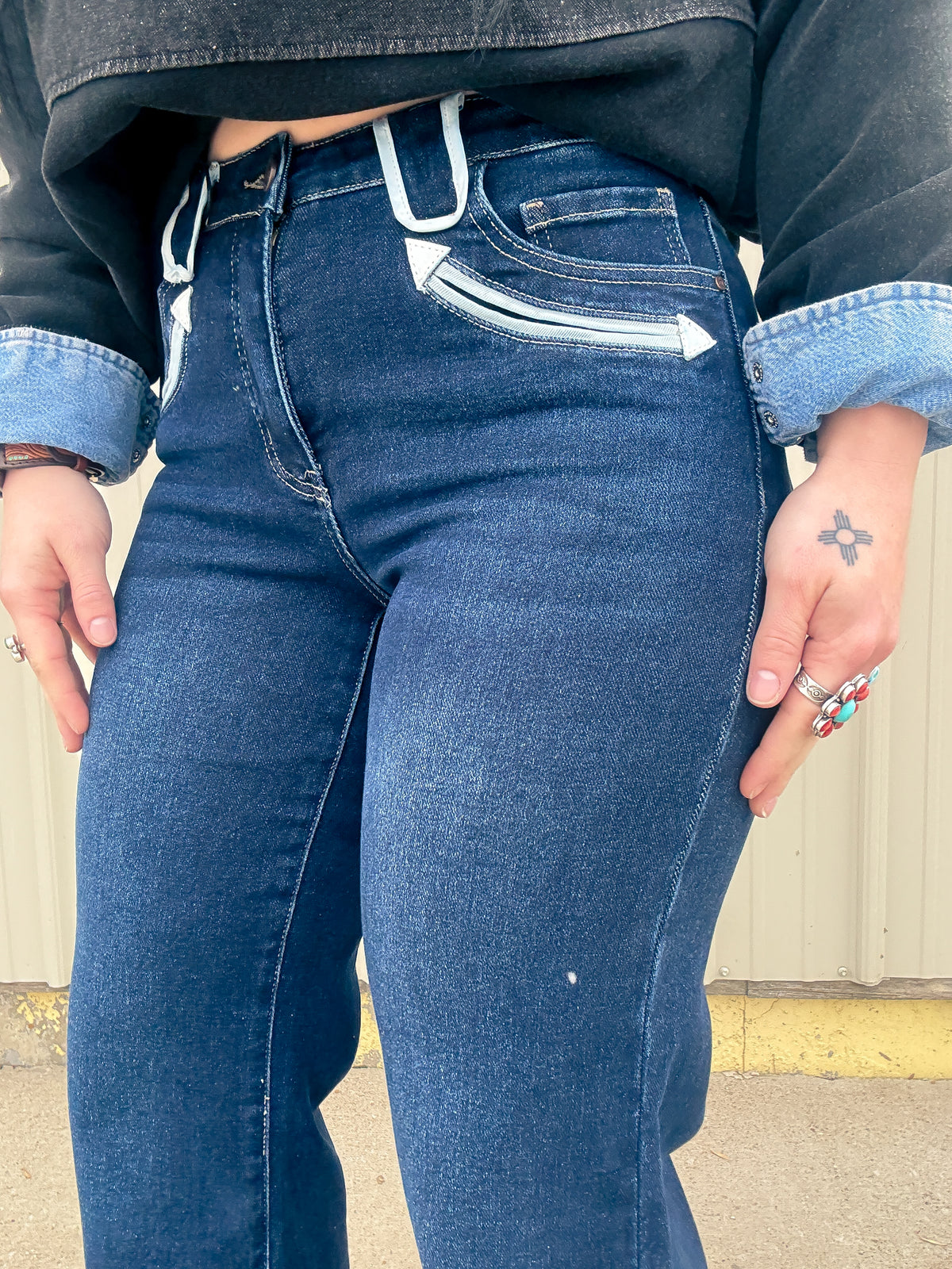 Dark Wash Arrow Denim