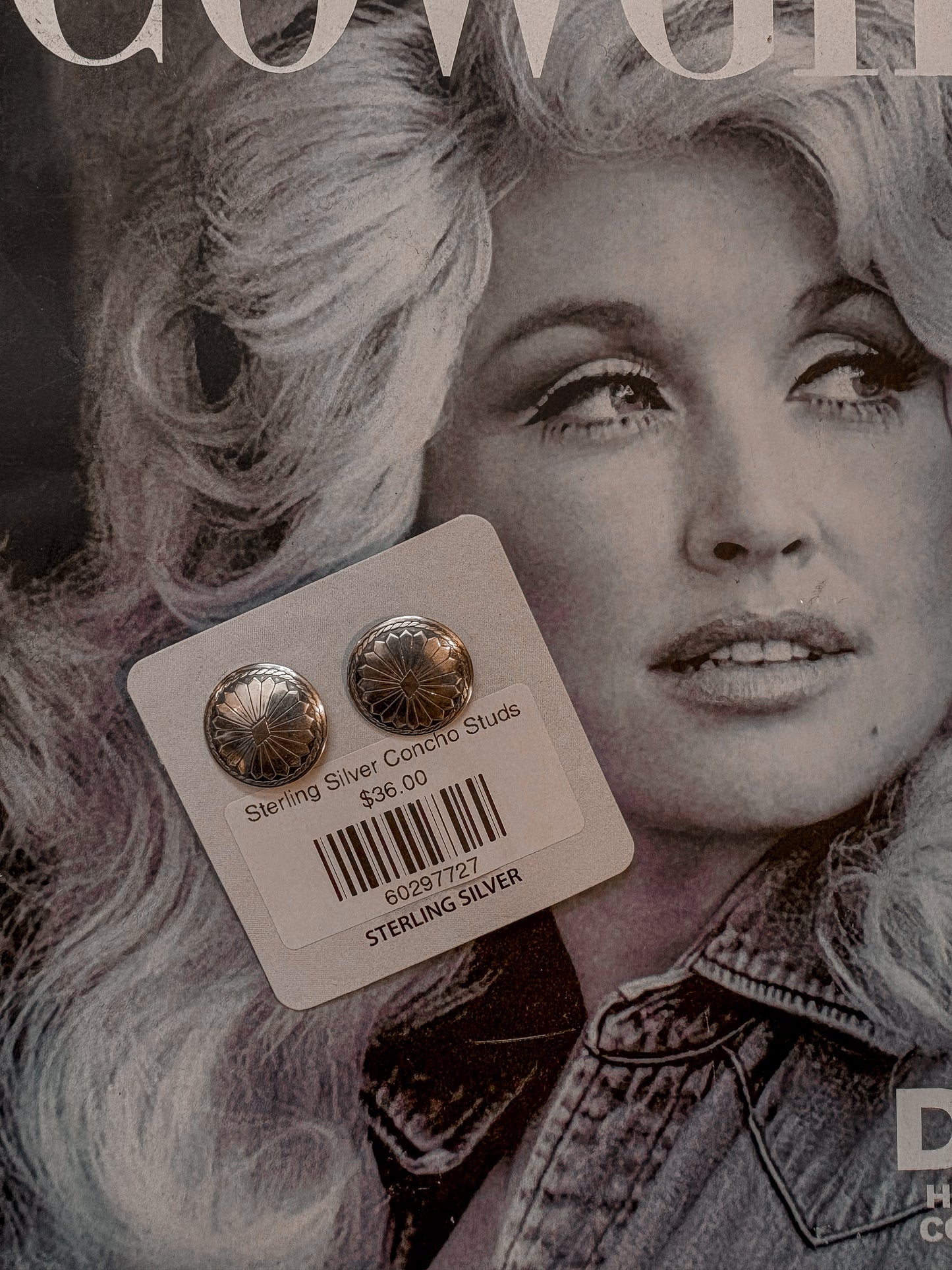 Sterling Silver Concho Studs