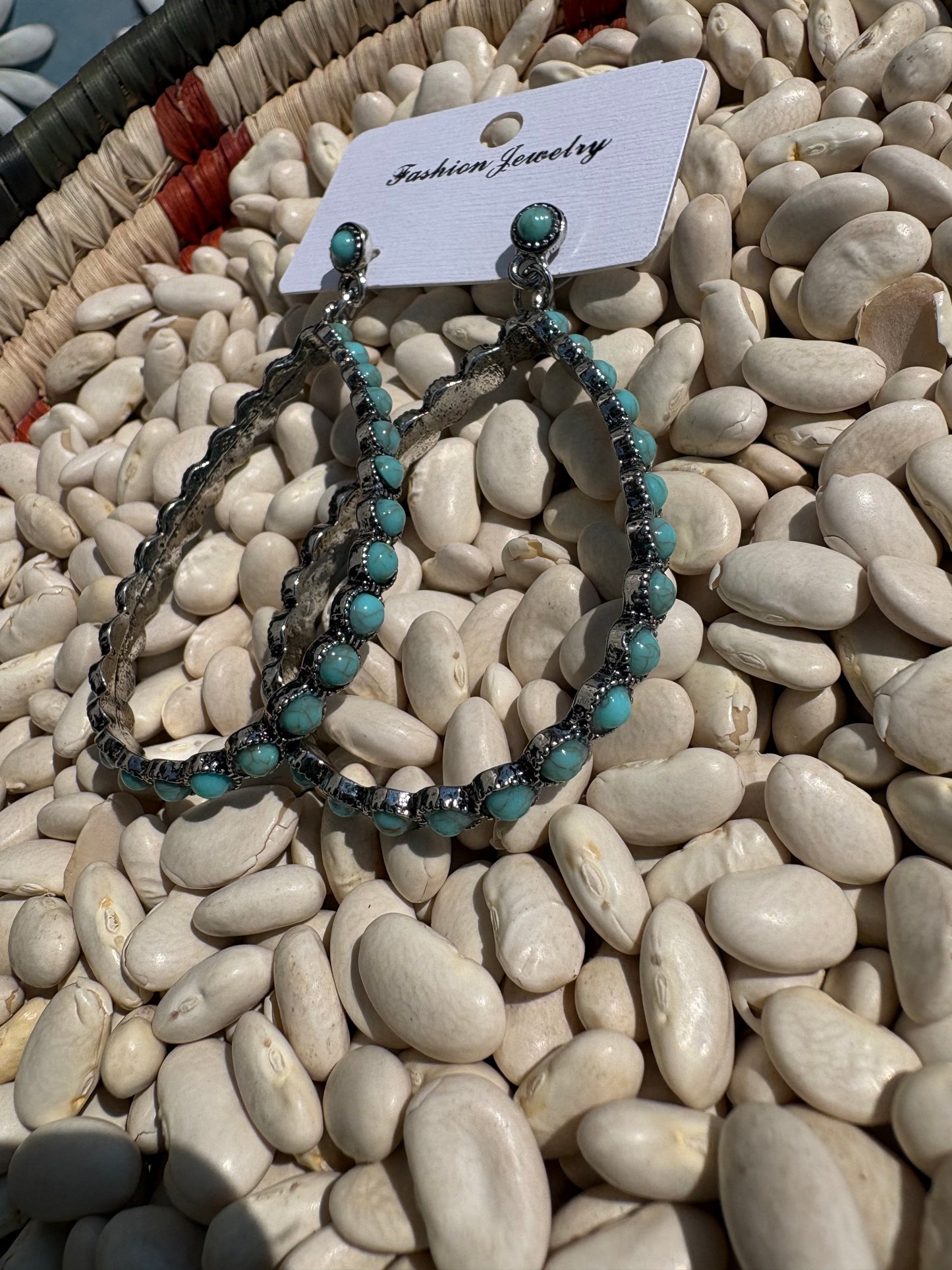 Turquoise Hoops