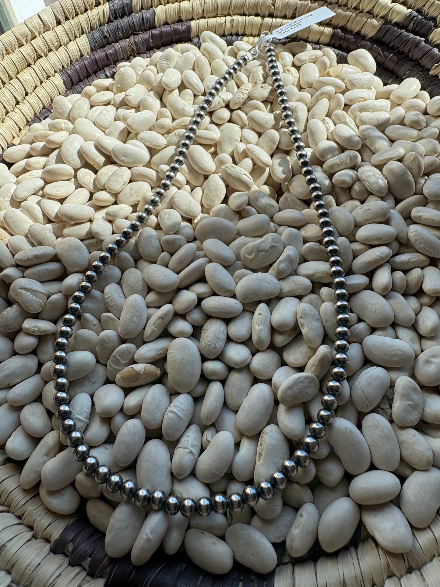 Harold Tahe Native Strung Sterling Pearls