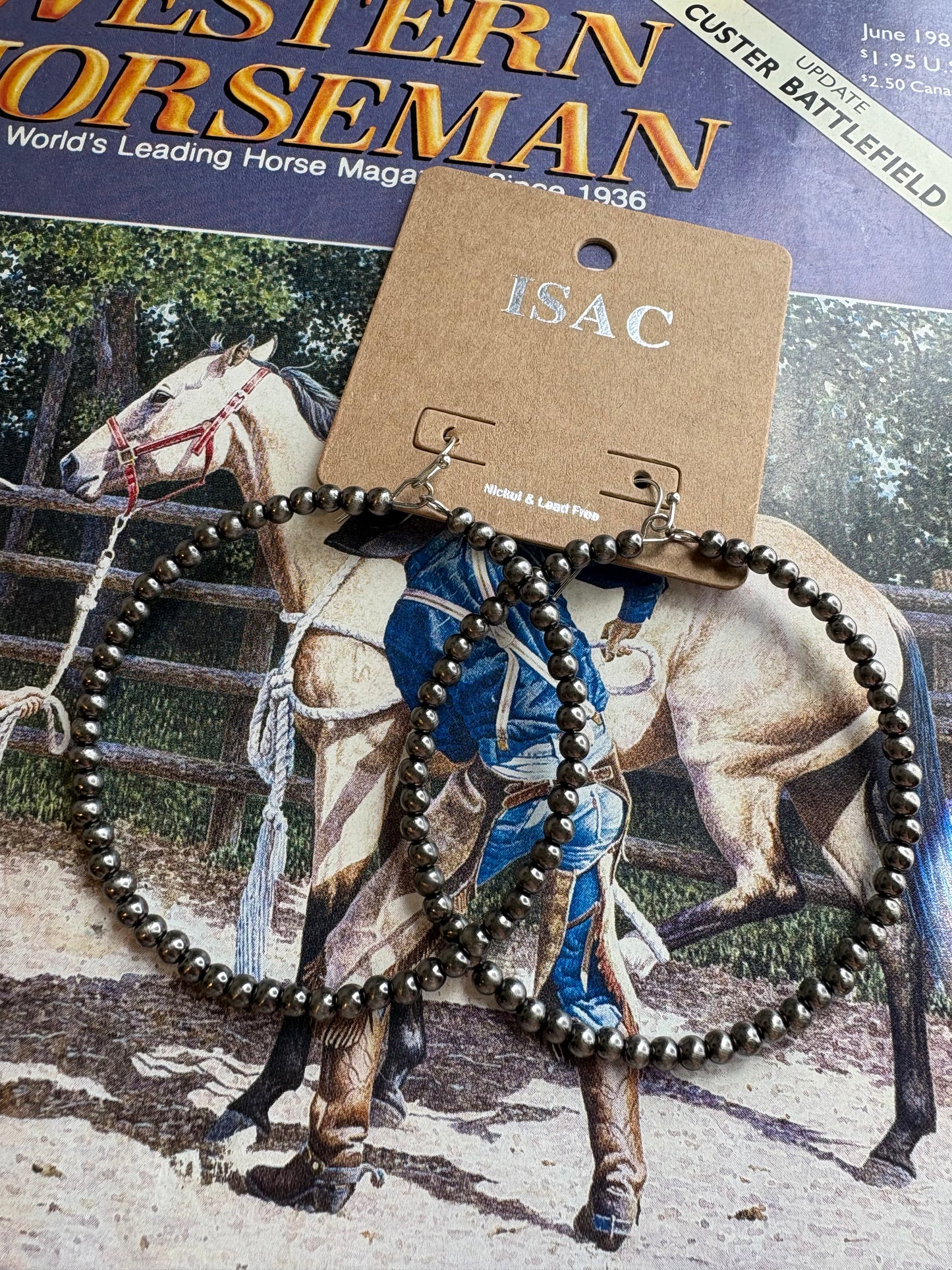 Large Pearl Hoops