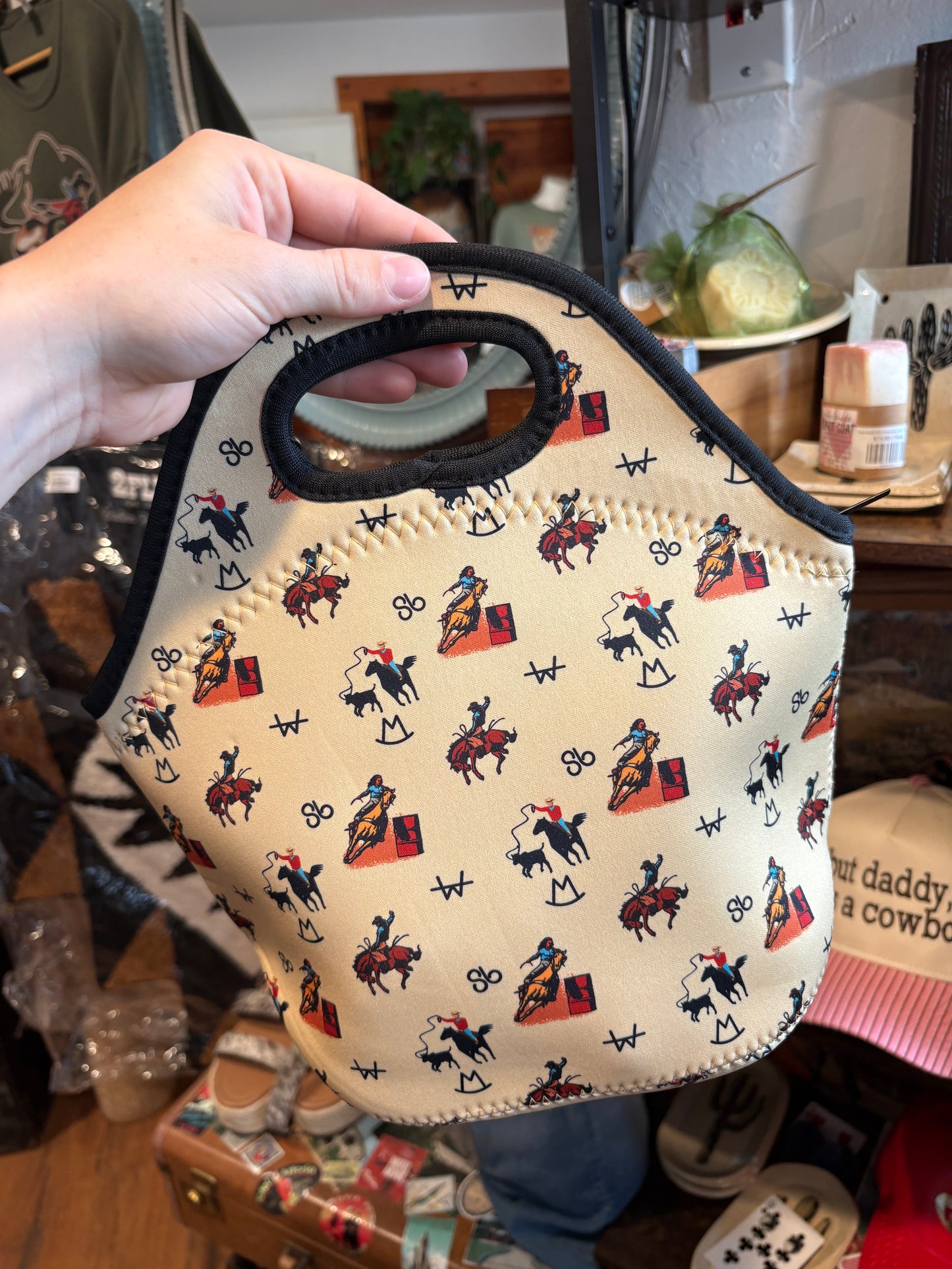 Vintage Cowboy Lunch Tote