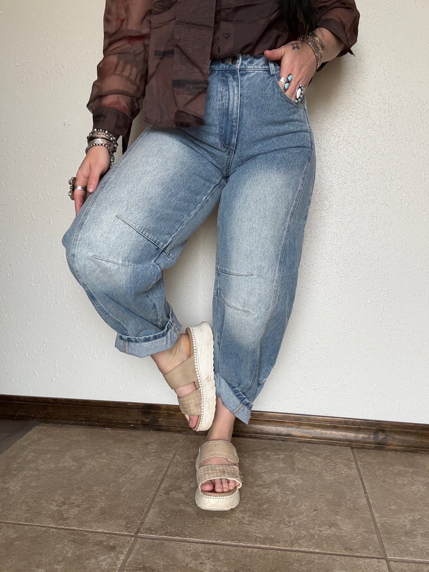 The Perfect Denim Barrel Jeans
