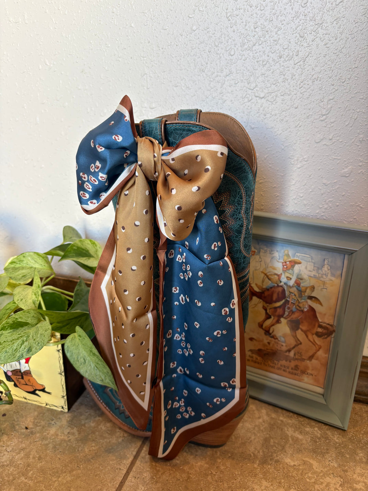 Pink, Brown, And Blue Floral Twilly