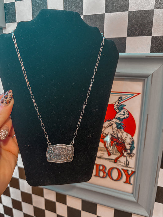 Blank Buckle Necklace