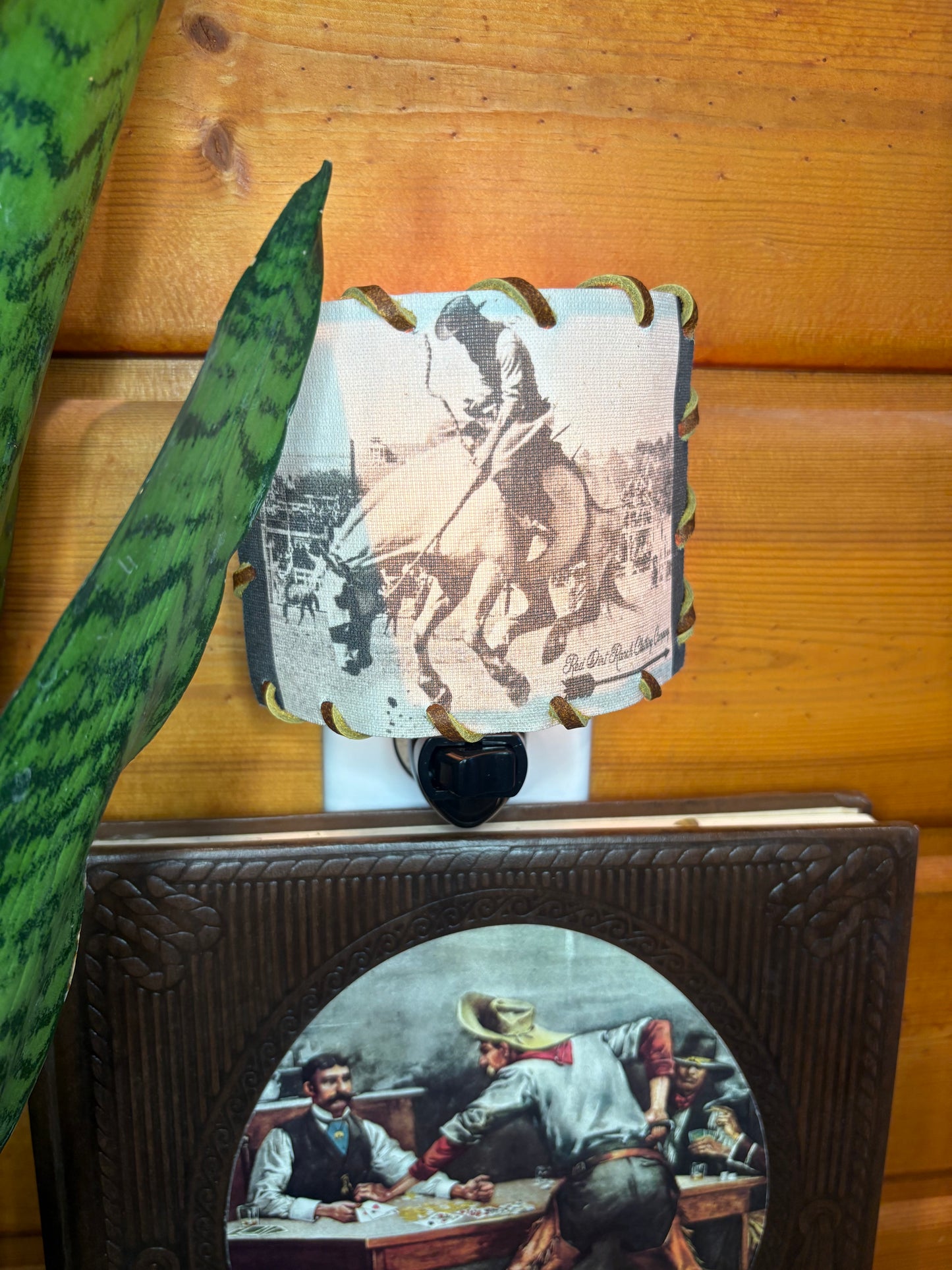 Western Night Light *Black & White Bronc