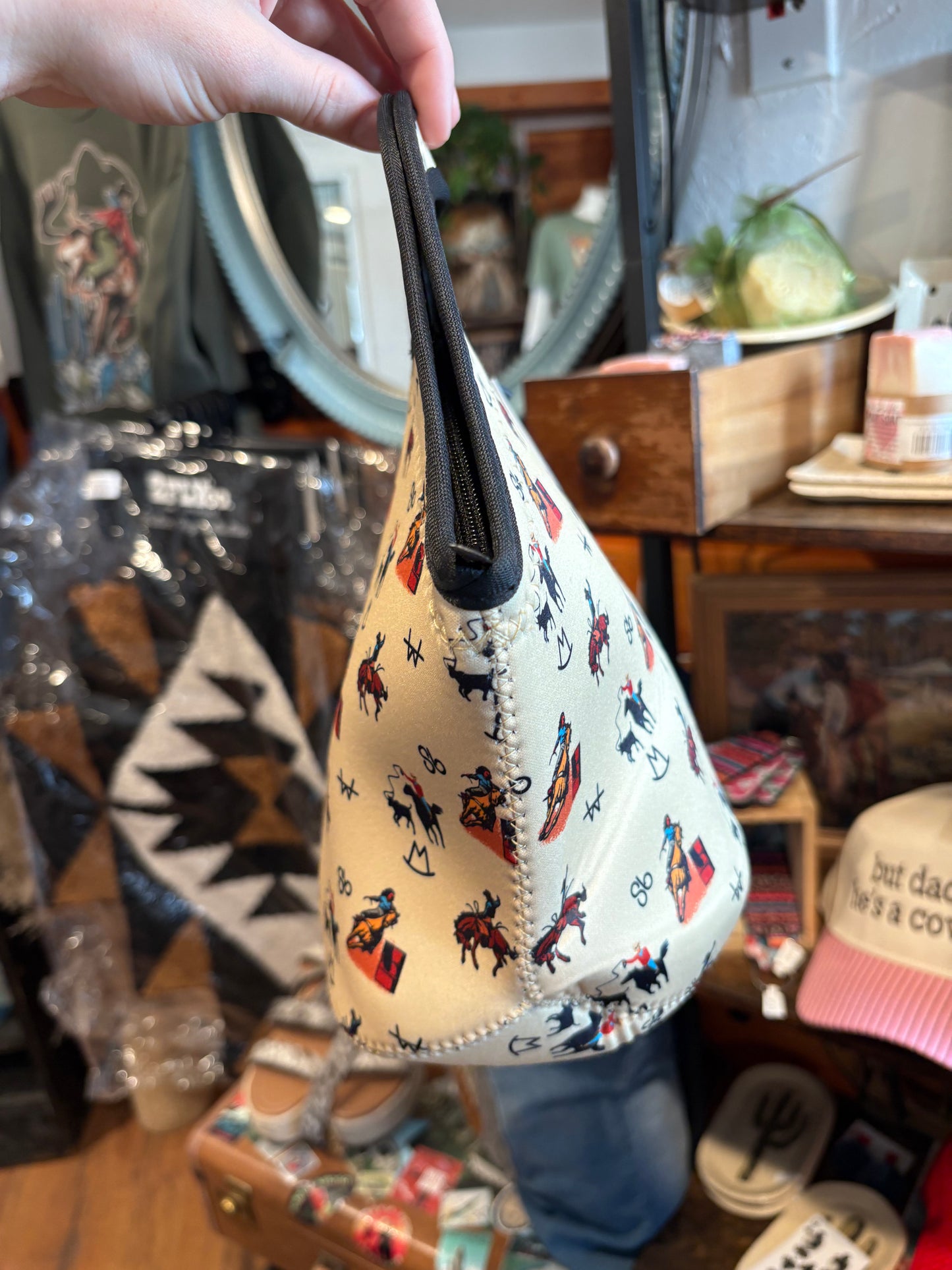 Vintage Cowboy Lunch Tote