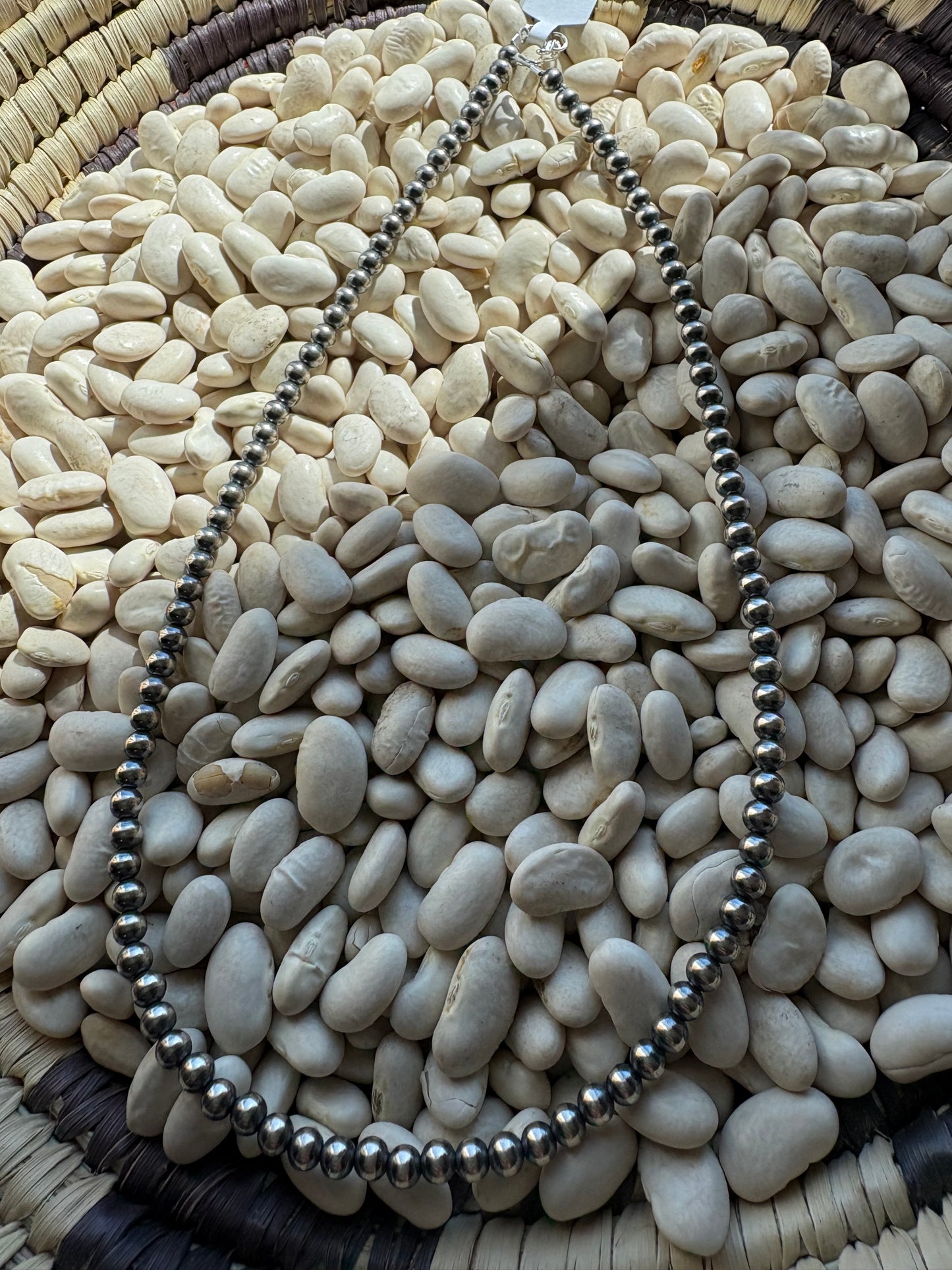 Harold Tahe Native Strung Sterling Pearls