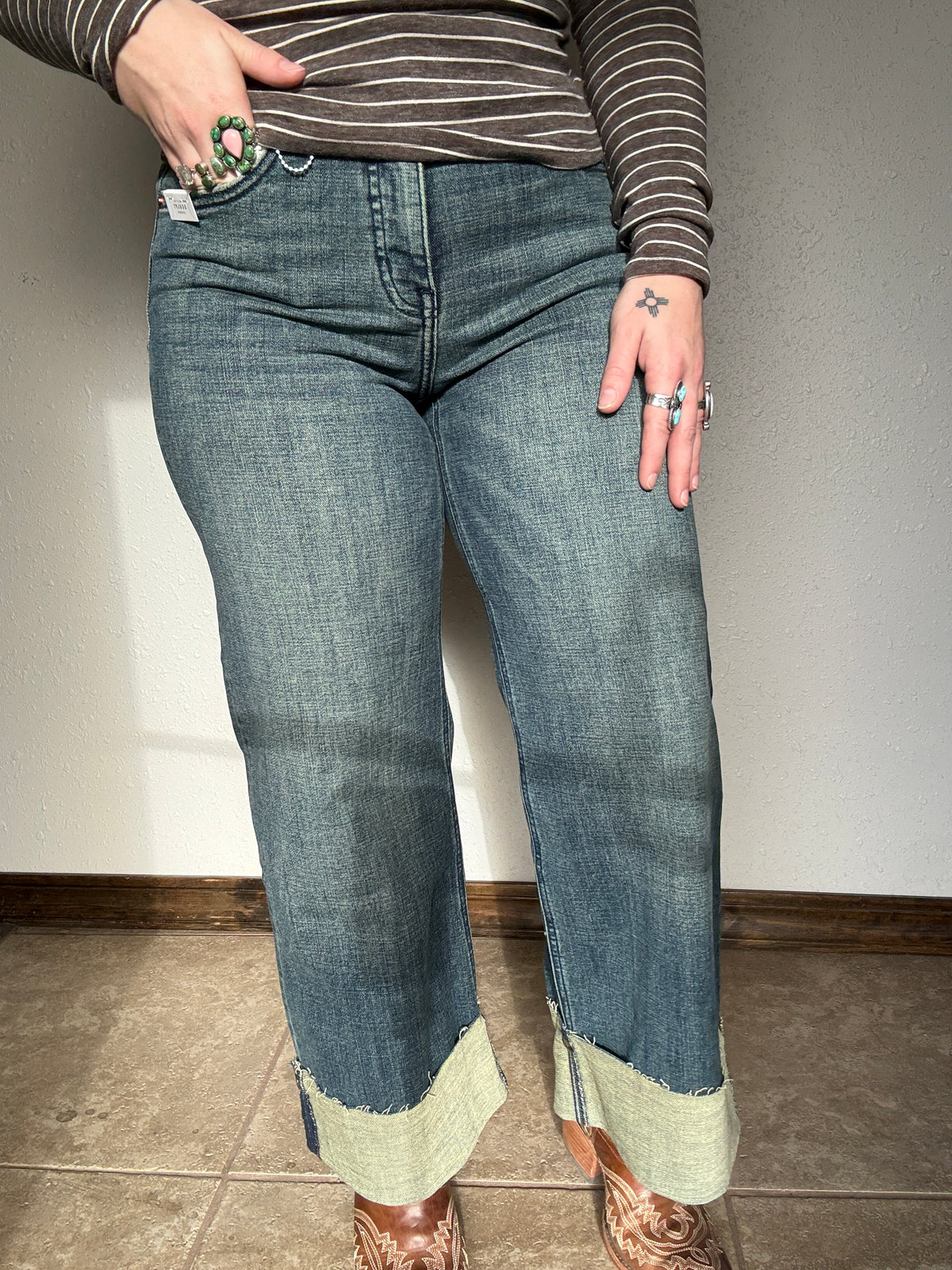 INSEAM TRANSFORM HIGH RISE TUMMY CONTROL VINTAGE WIDE LEG JEANS
