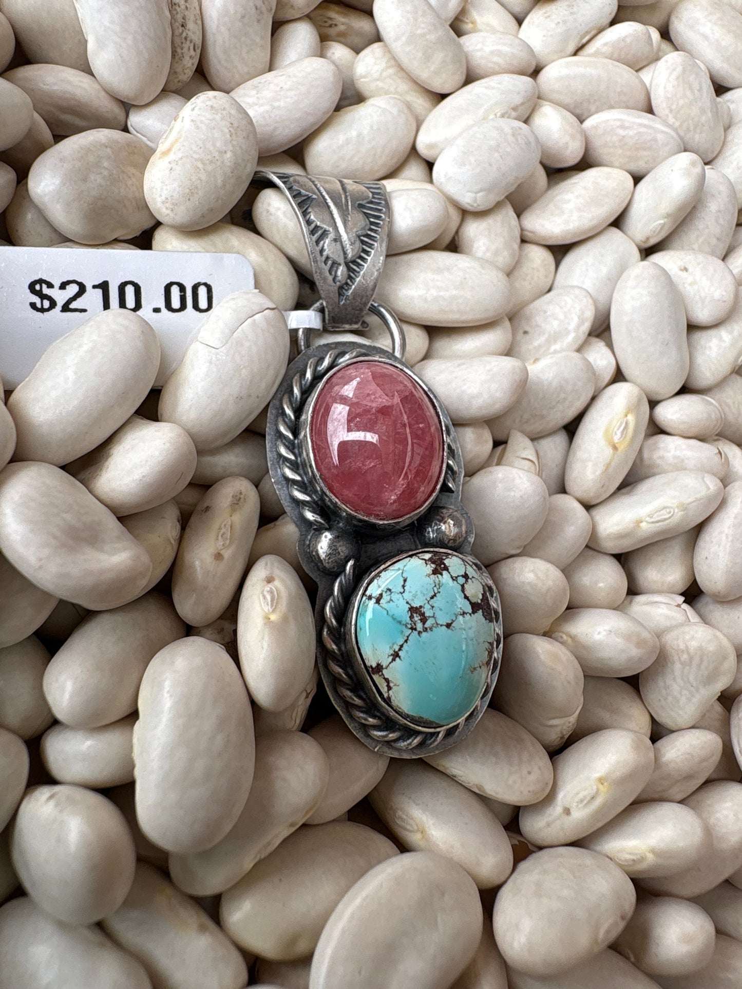 Opal and Golden Hills Native Made Pendant