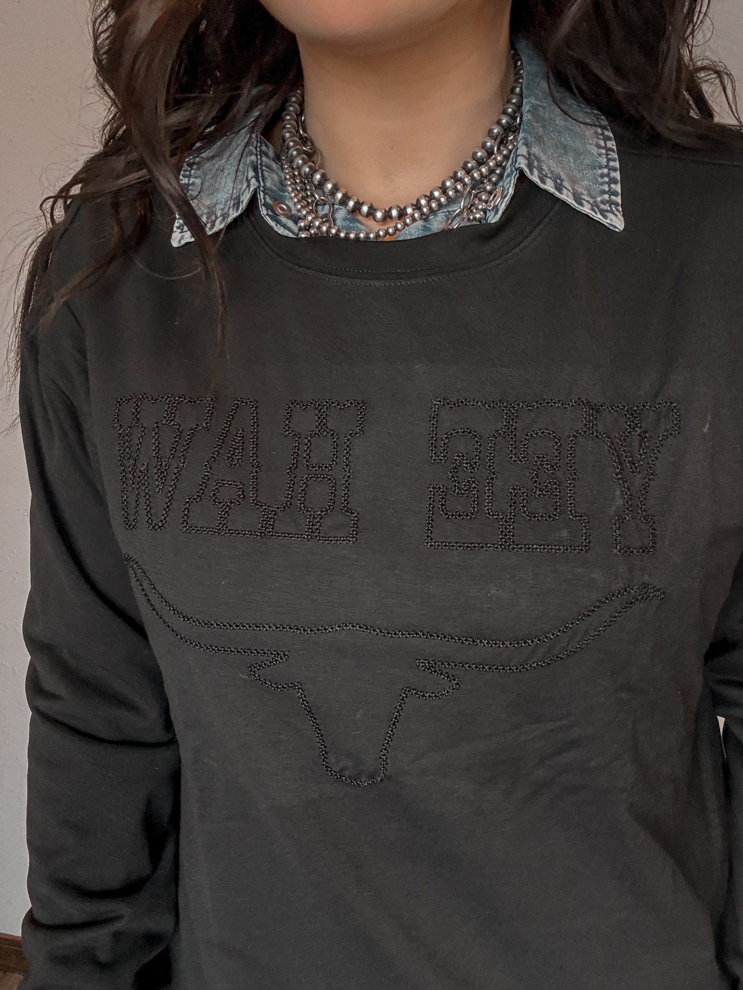 Longhorn Embroidered Pullover *Lux