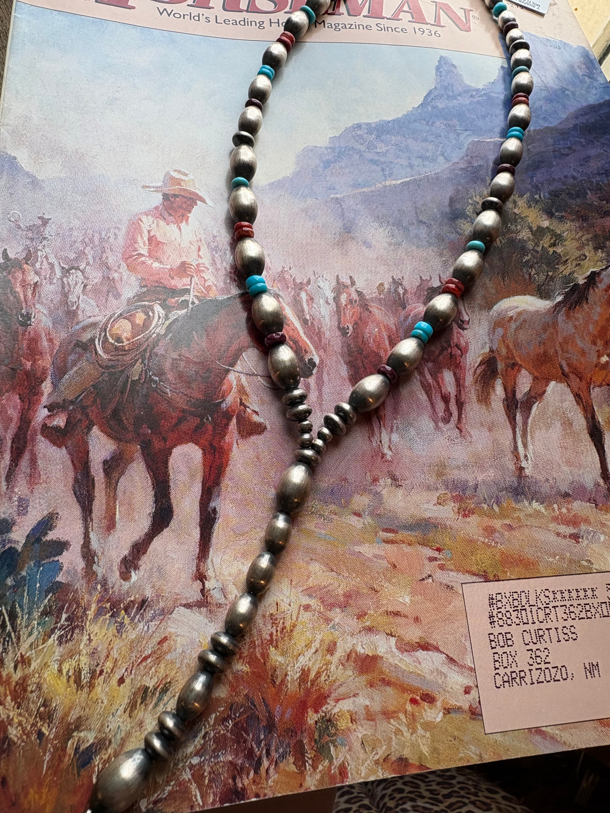 Multi Stone Lariat Sterling  Necklace
