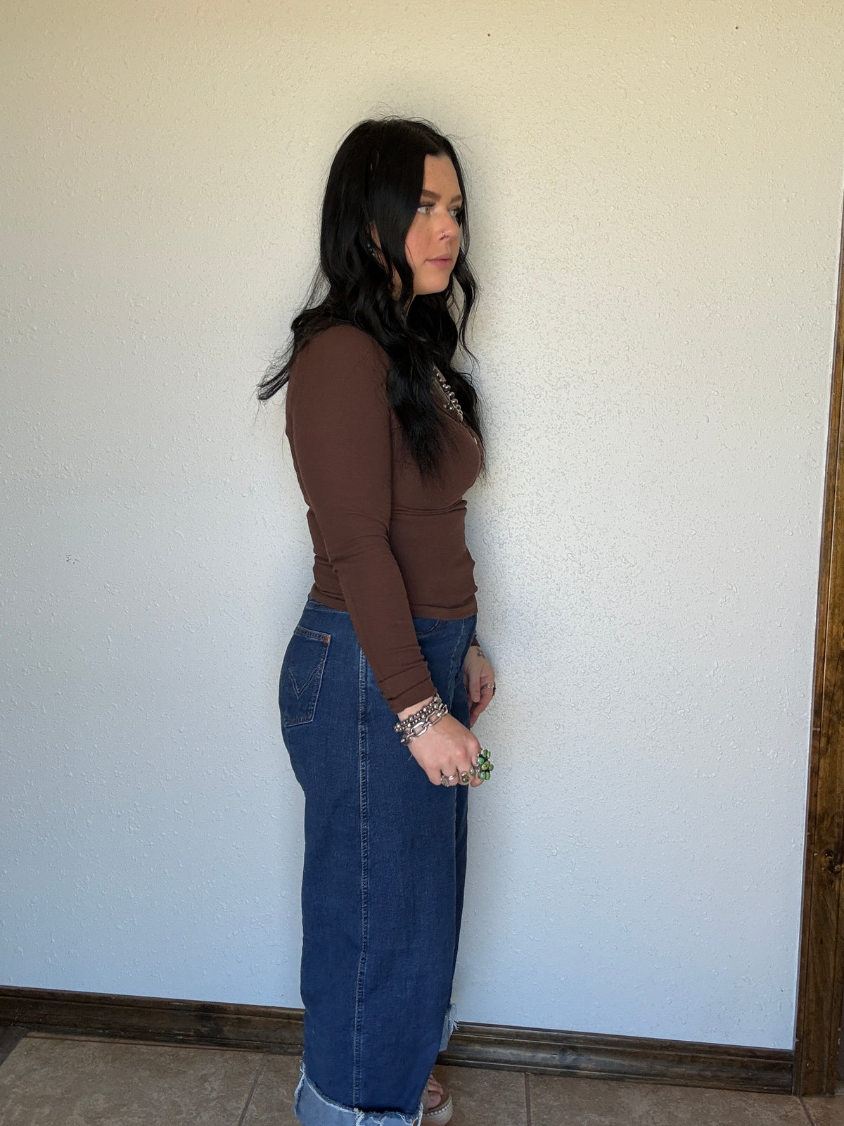 The Lefty Lace Long Sleeve *Brown